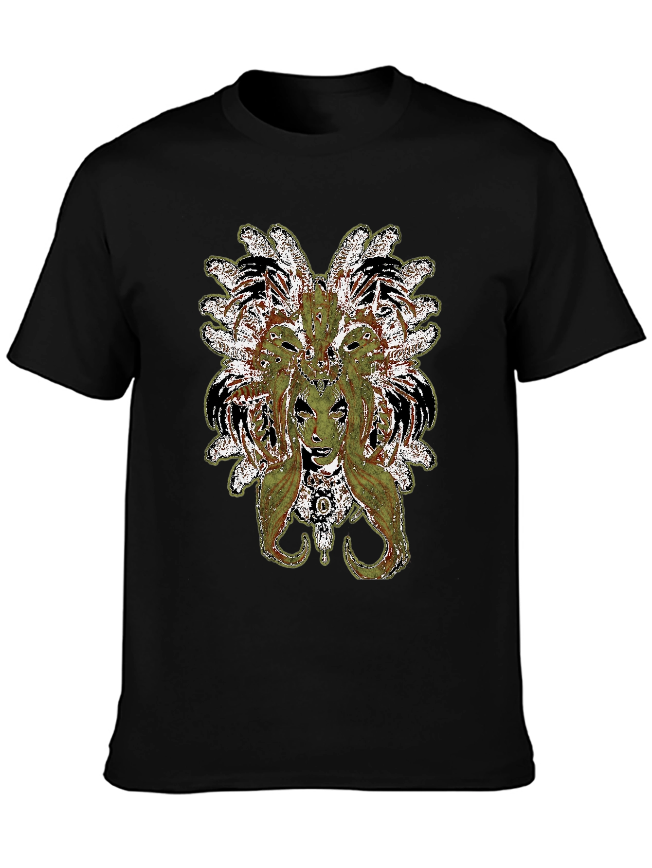 Medusa Graphic Print Black T-Shirt