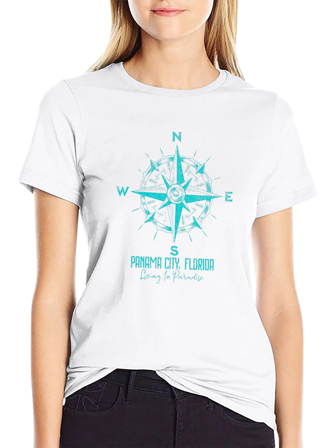 Panama City Florida Compass Graphic T-Shirt