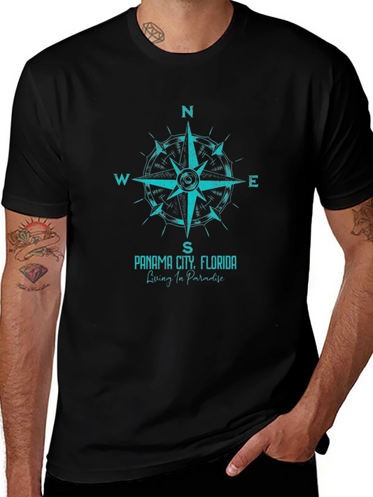 Panama City Florida Compass Graphic T-Shirt
