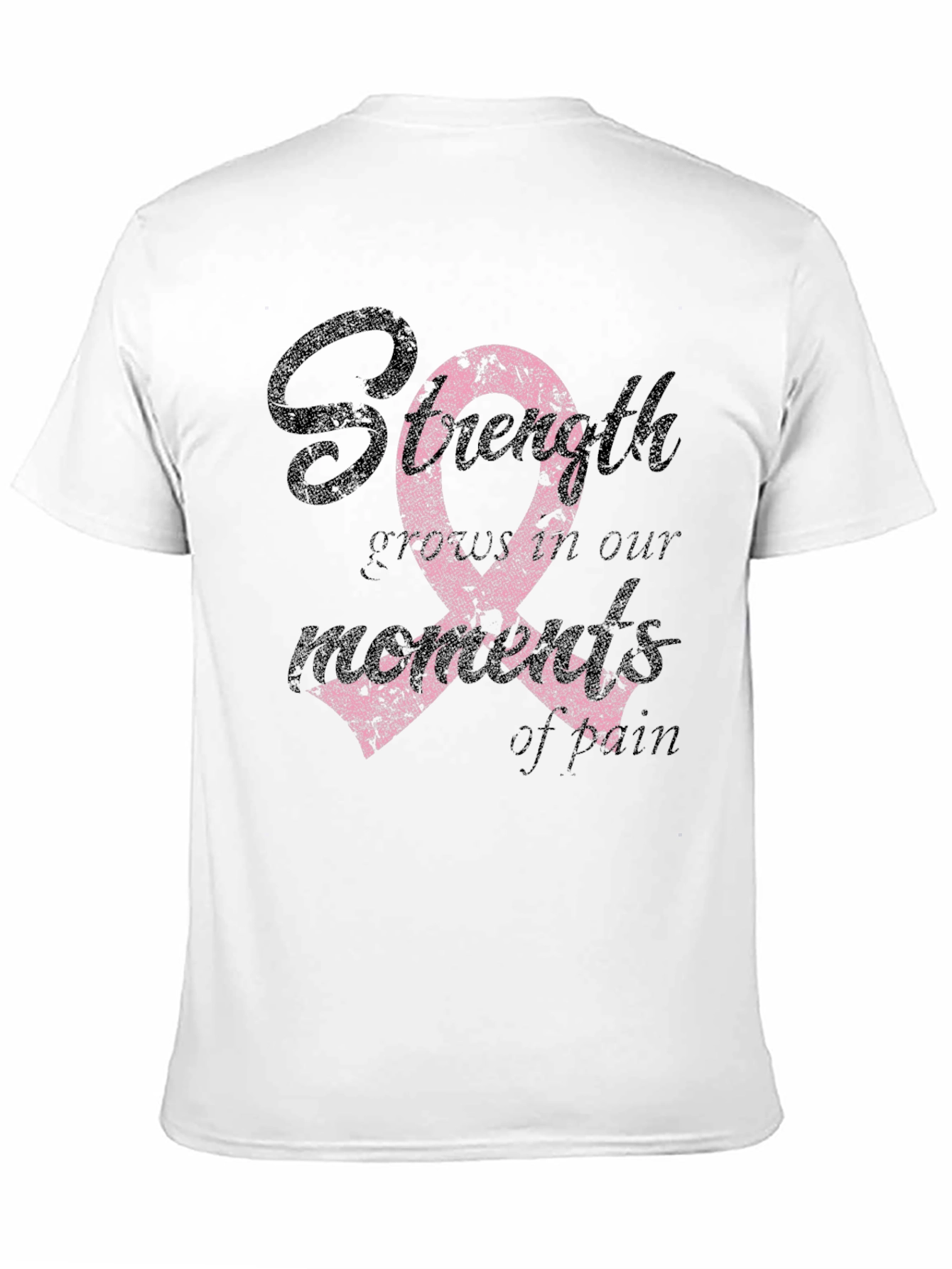 Strength Pink Ribbon Graphic T-Shirt
