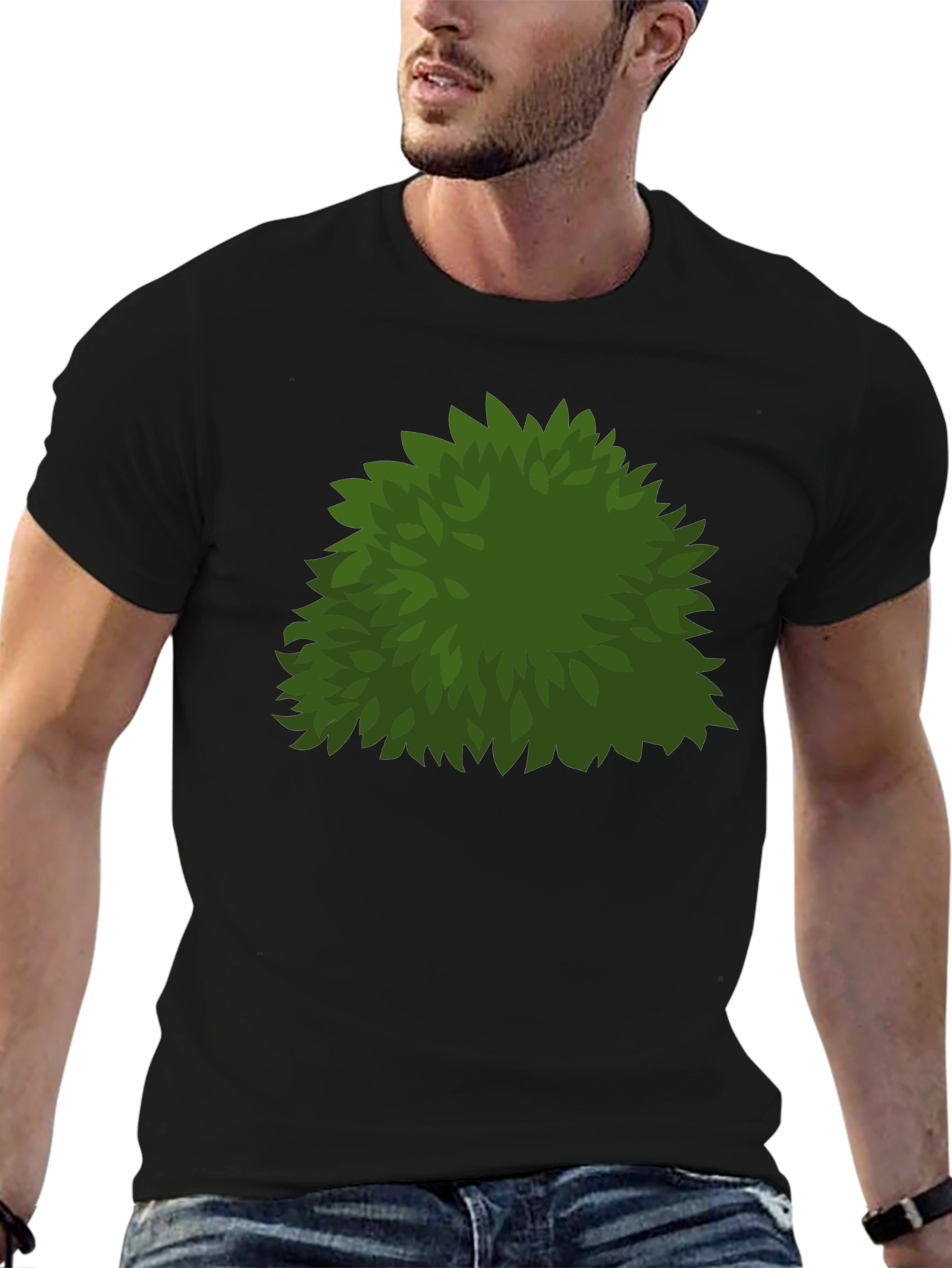 Bush Graphic T-Shirt - Green Leaves Design