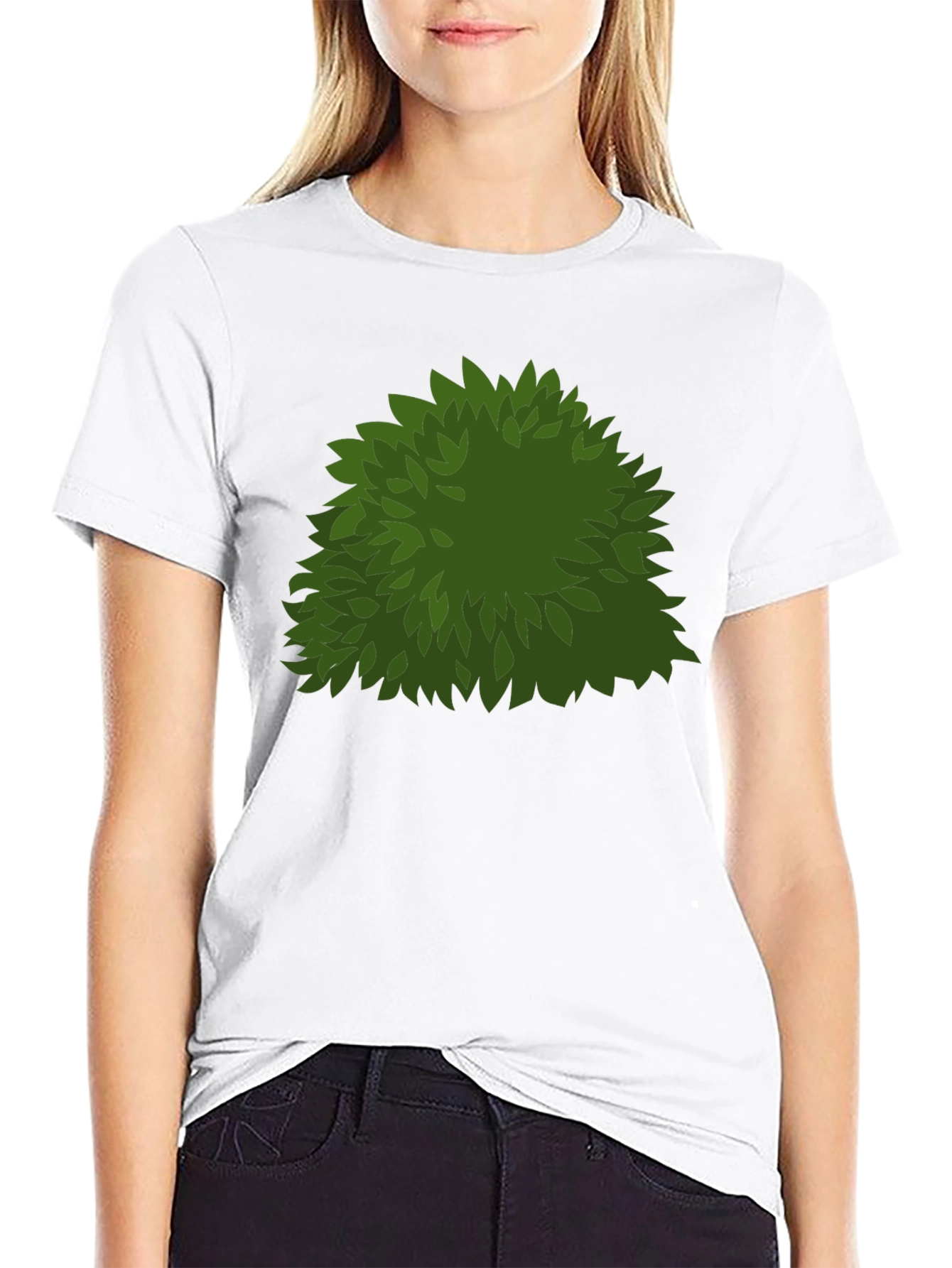 Bush Graphic T-Shirt - Green Leaves Design