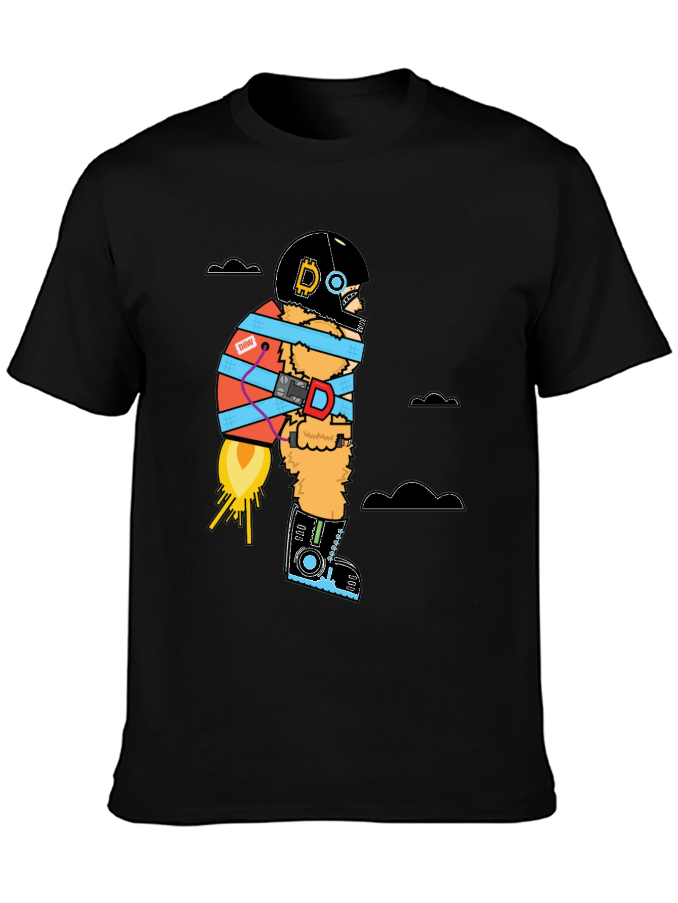 Bitcoin Rocket Man T-Shirt - Crypto to the Moon!