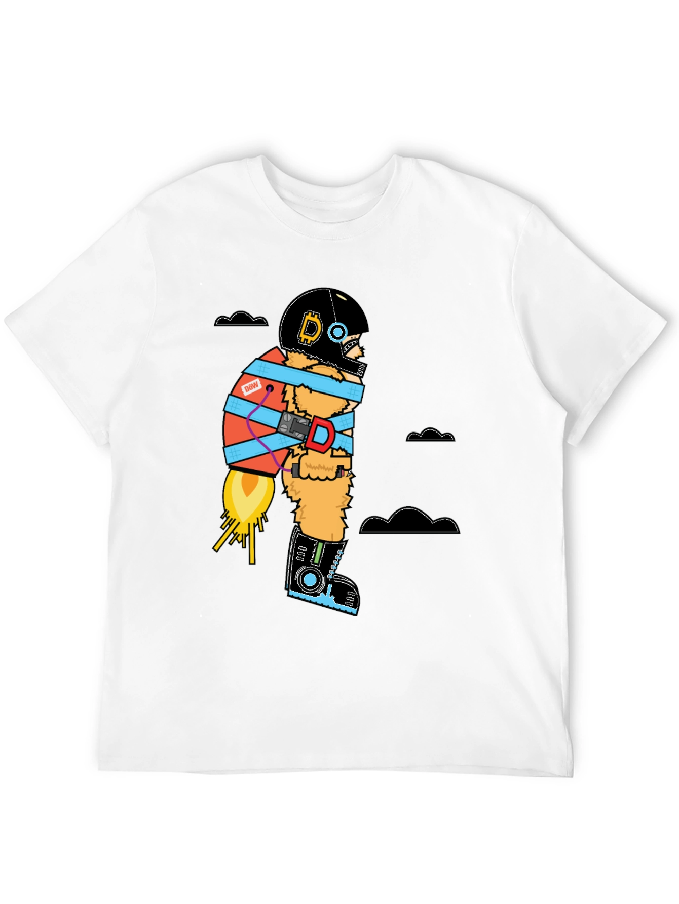 Bitcoin Rocket Man T-Shirt - Crypto to the Moon!