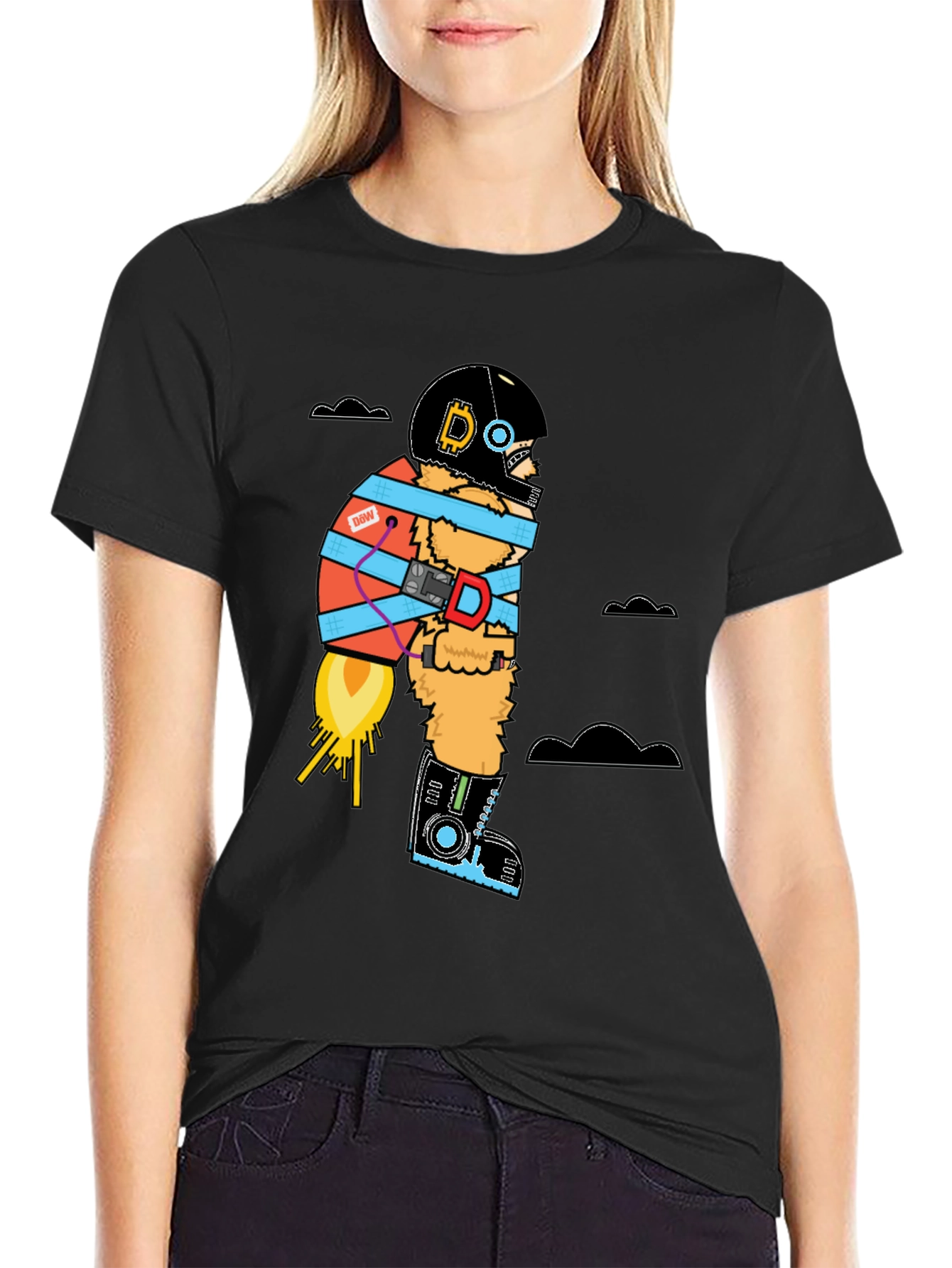 Bitcoin Rocket Man T-Shirt - Crypto to the Moon!