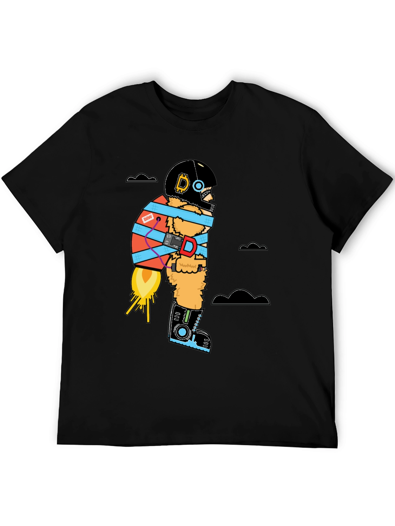Bitcoin Rocket Man T-Shirt - Crypto to the Moon!