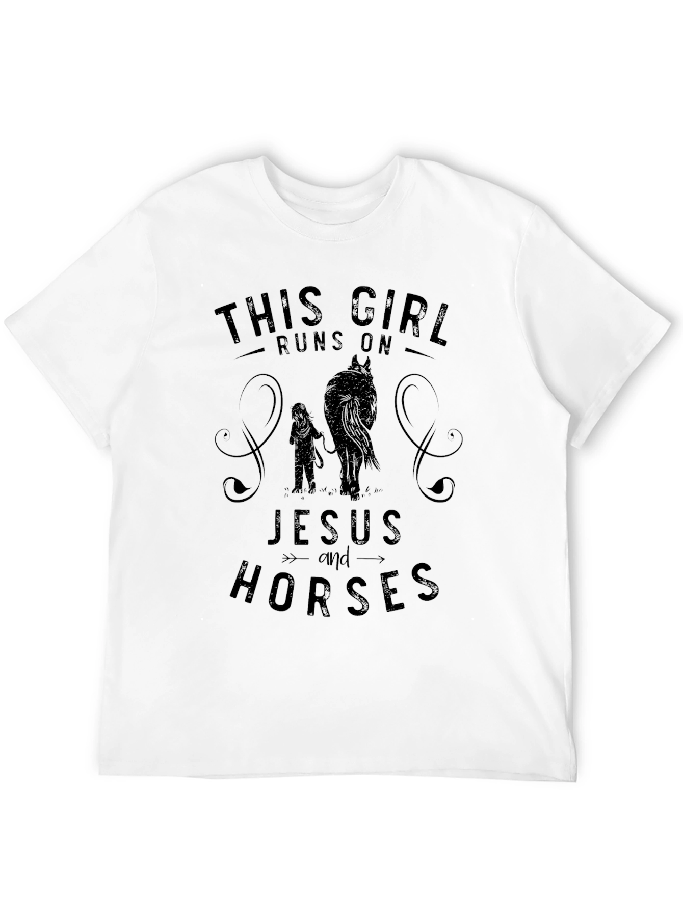 Girl Runs on Jesus & Horses Graphic Tee
