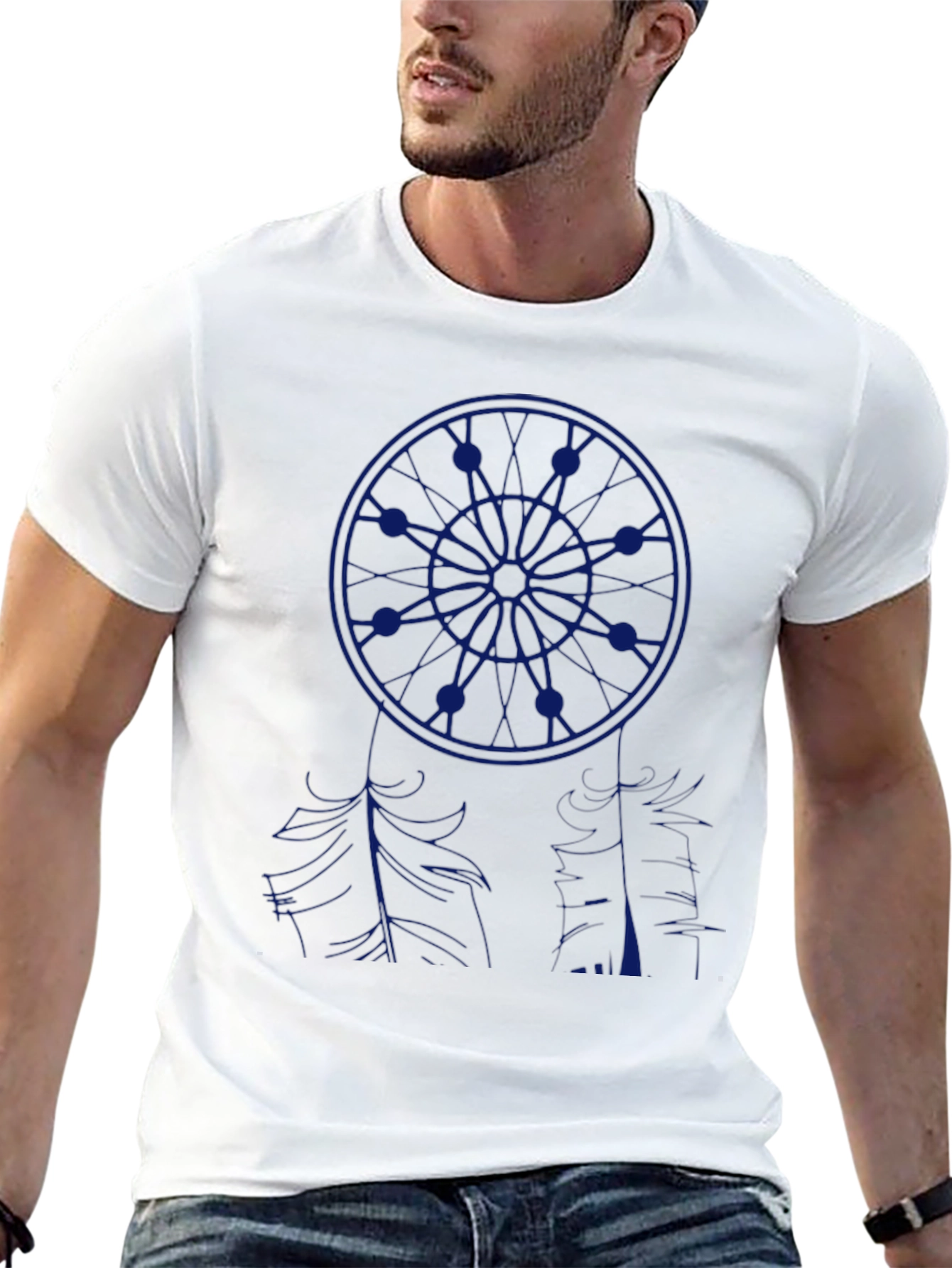 Dreamcatcher Graphic Tee - Black Cotton Comfort
