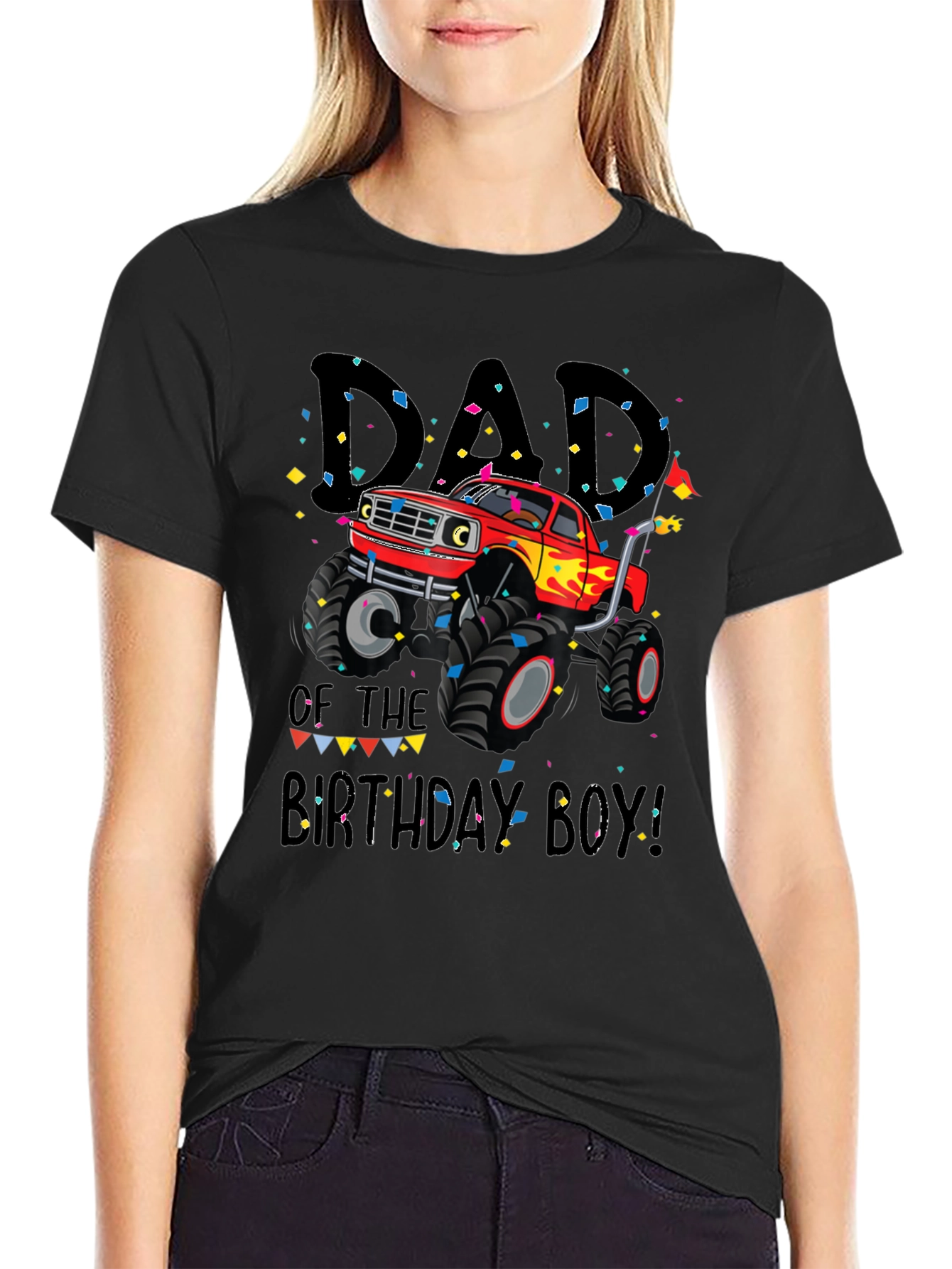 Dad of the Birthday Boy Monster Truck Tee