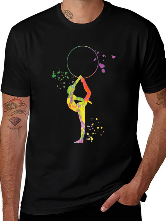 Rhythmic Gymnast T-Shirt - Colorful Watercolor Design