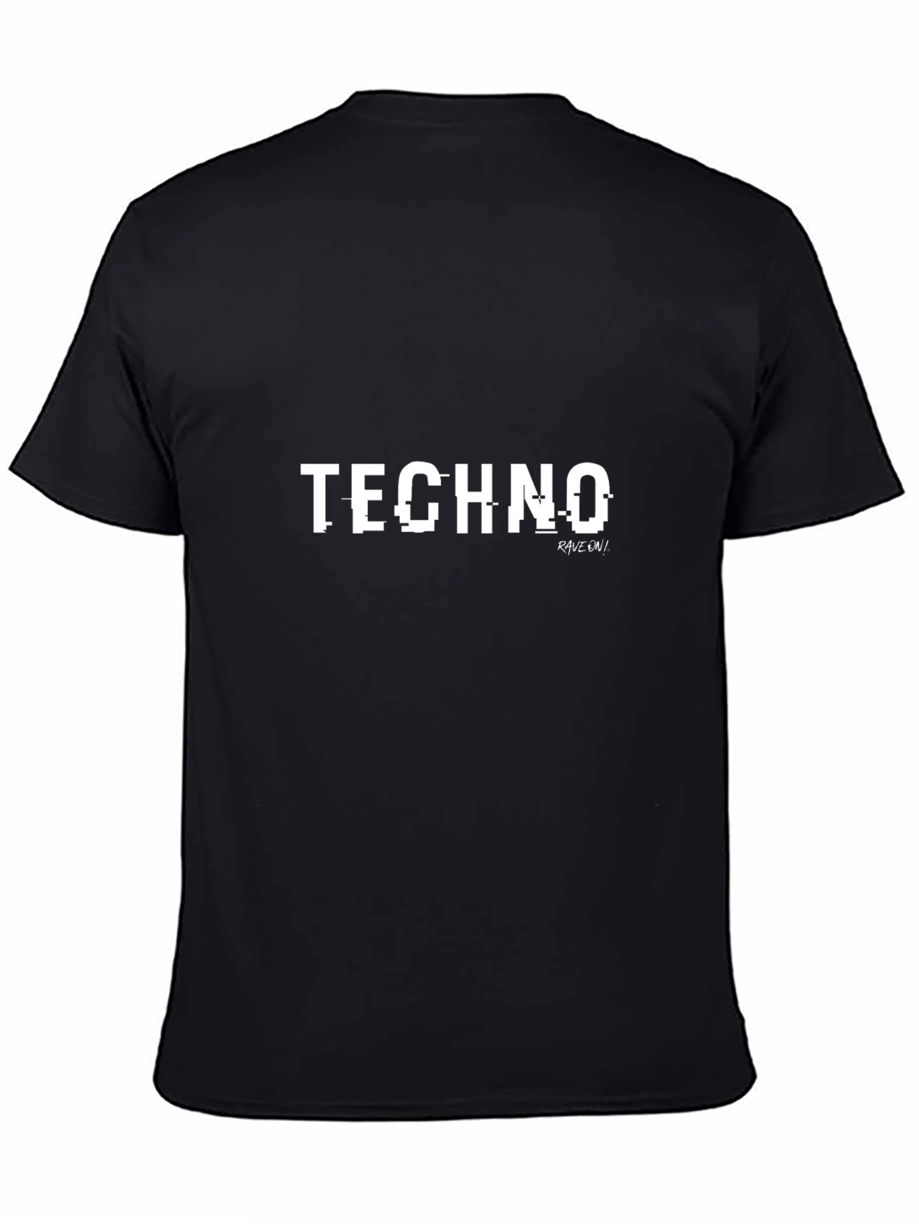 Techno Rave On! Black Graphic Tee