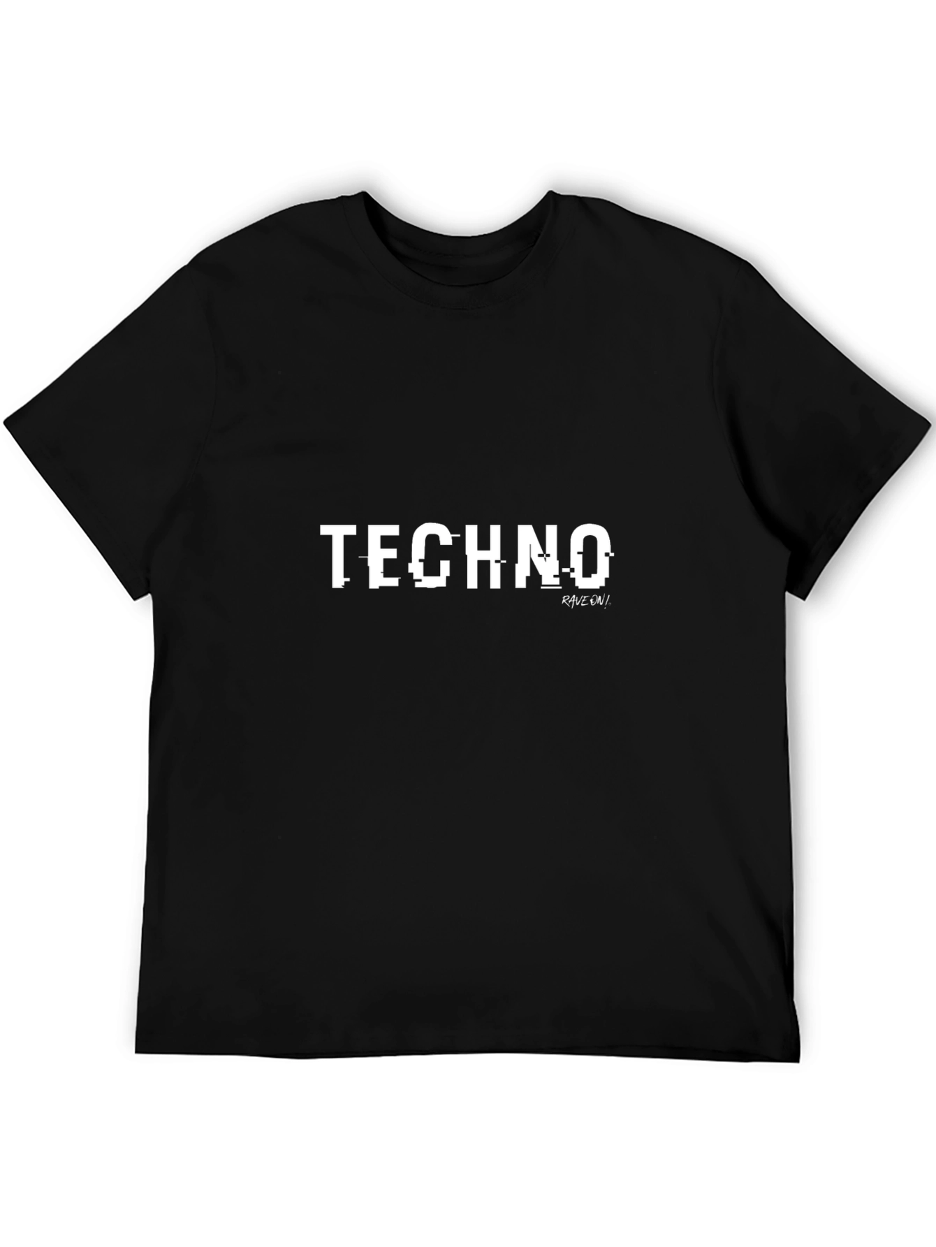 Techno Rave On! Black Graphic Tee