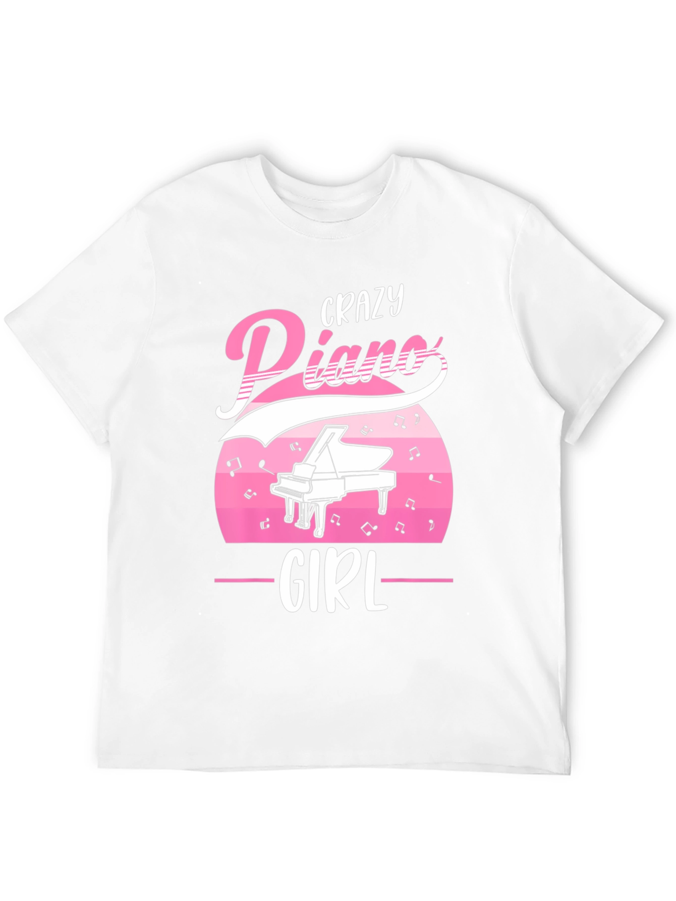 Crazy Piano Girl T-Shirt - Music Lover Tee