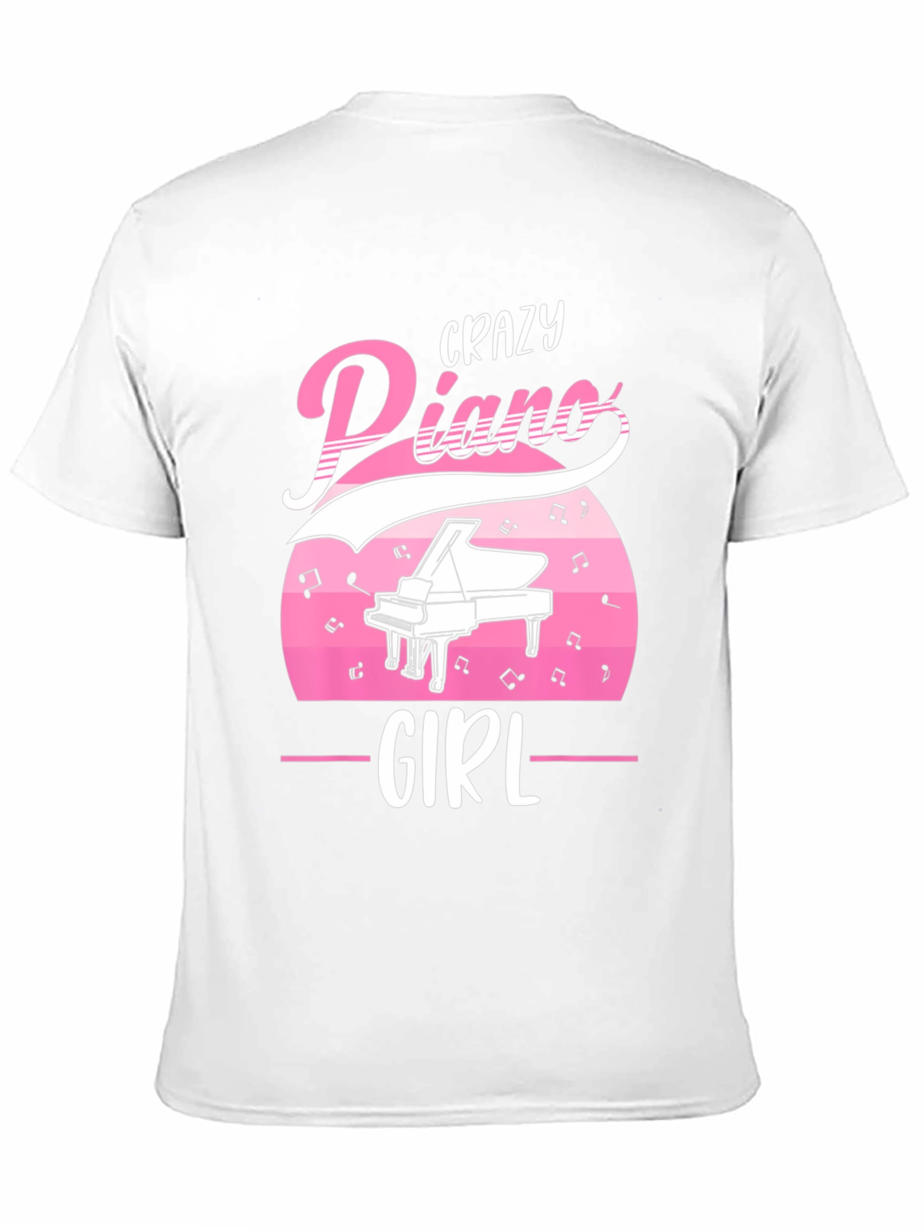 Crazy Piano Girl T-Shirt - Music Lover Tee