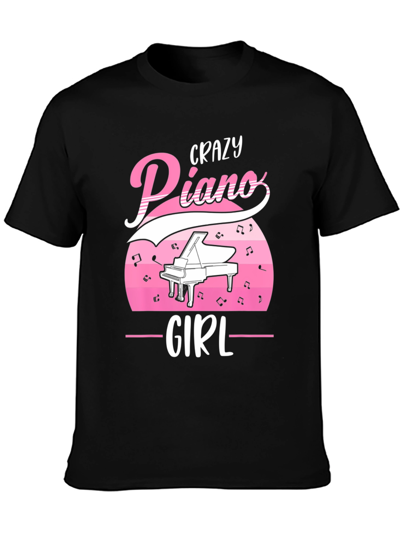 Crazy Piano Girl T-Shirt - Music Lover Tee