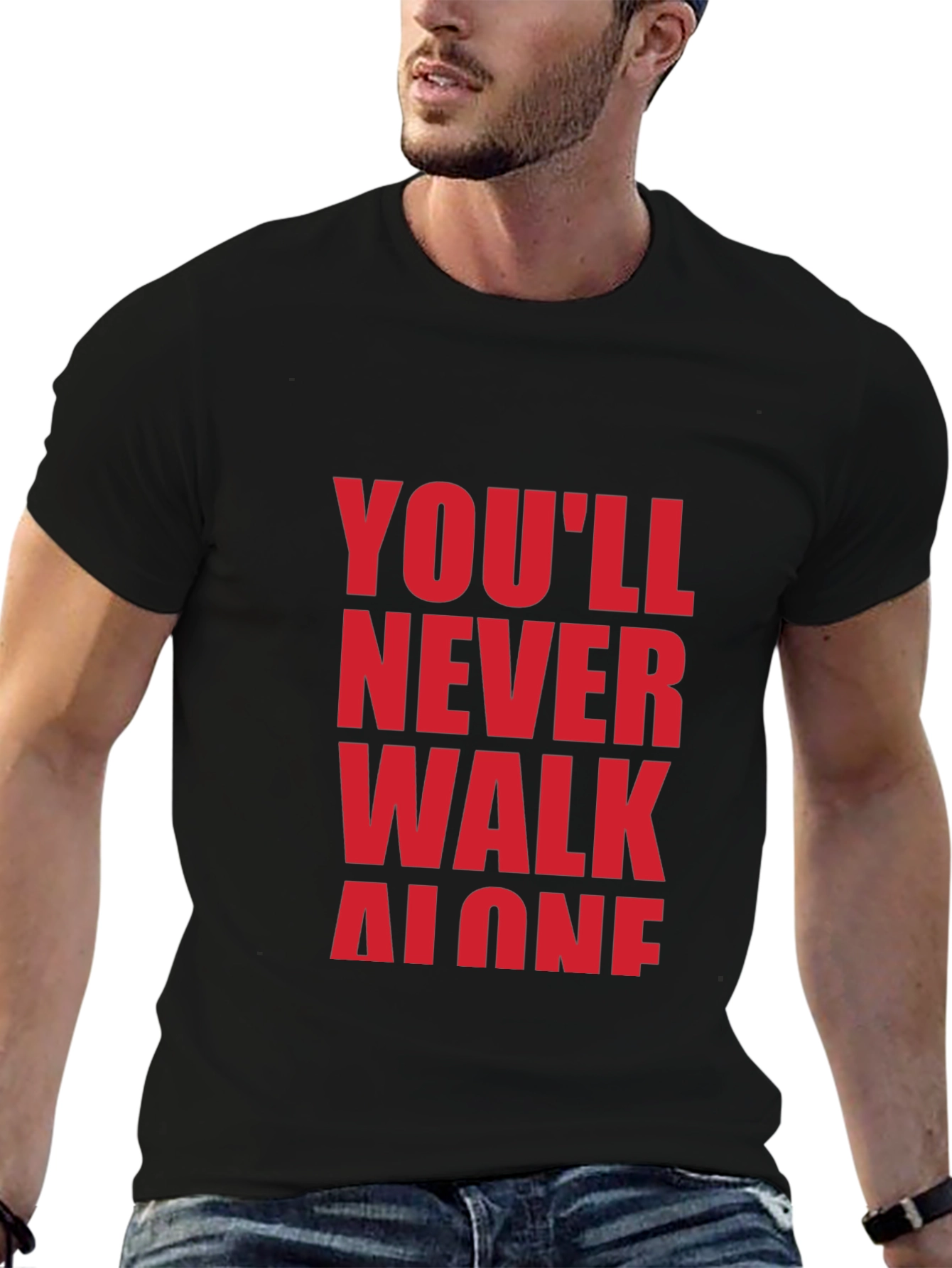 Youll Never Walk Alone Black Graphic Tee