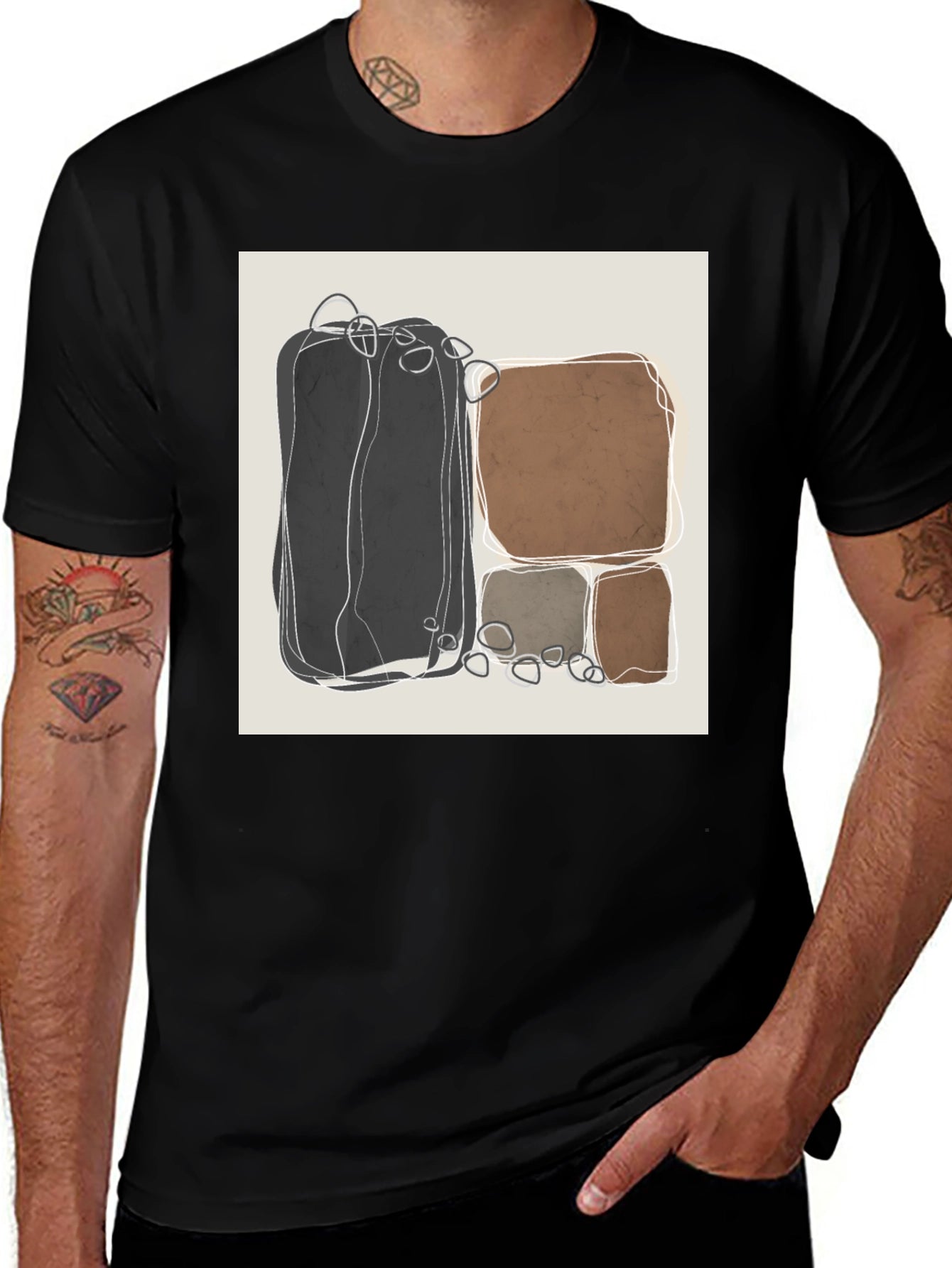 Abstract Stone T-Shirt - Modern Art Tee