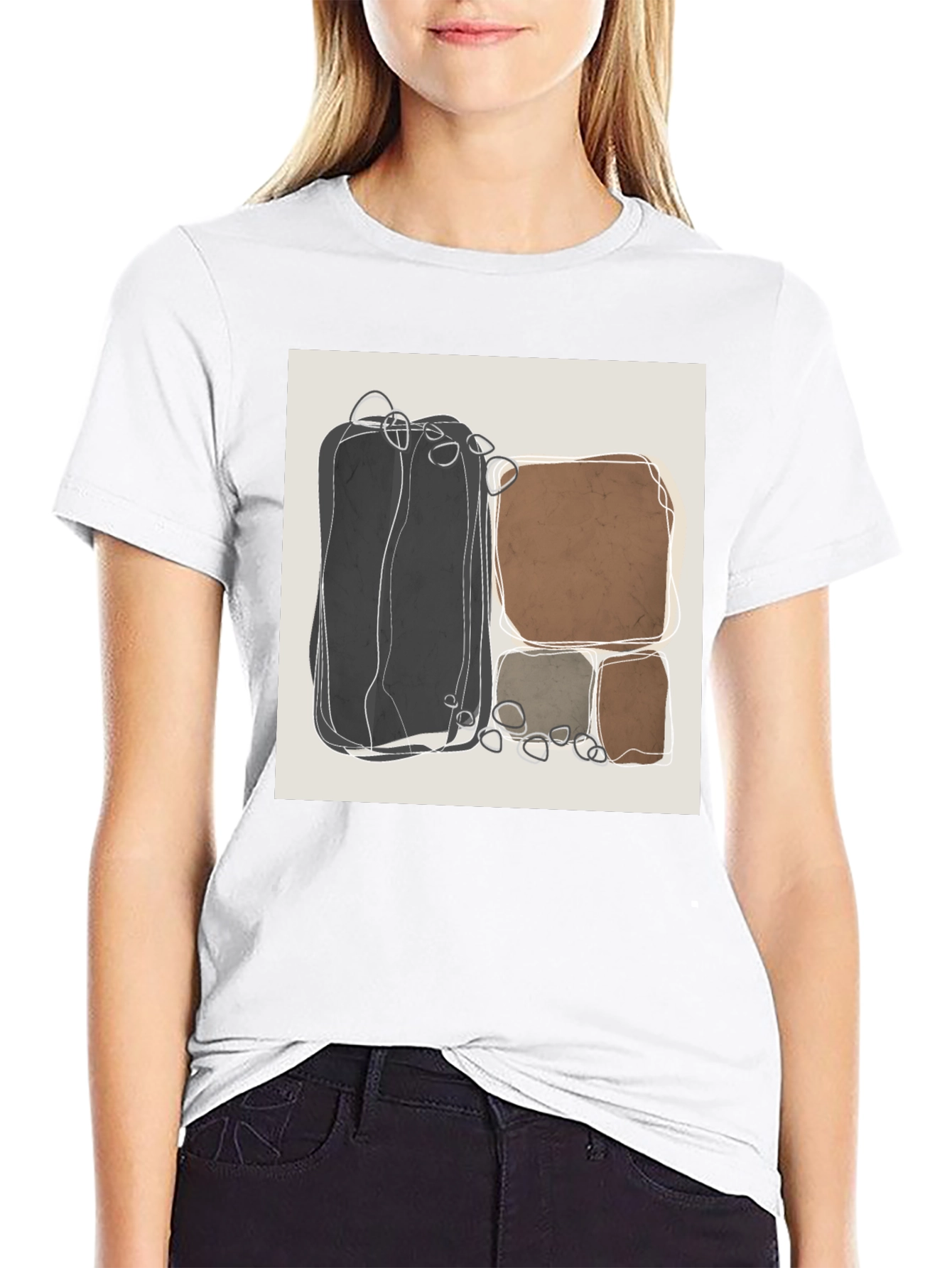 Abstract Stone T-Shirt - Modern Art Tee