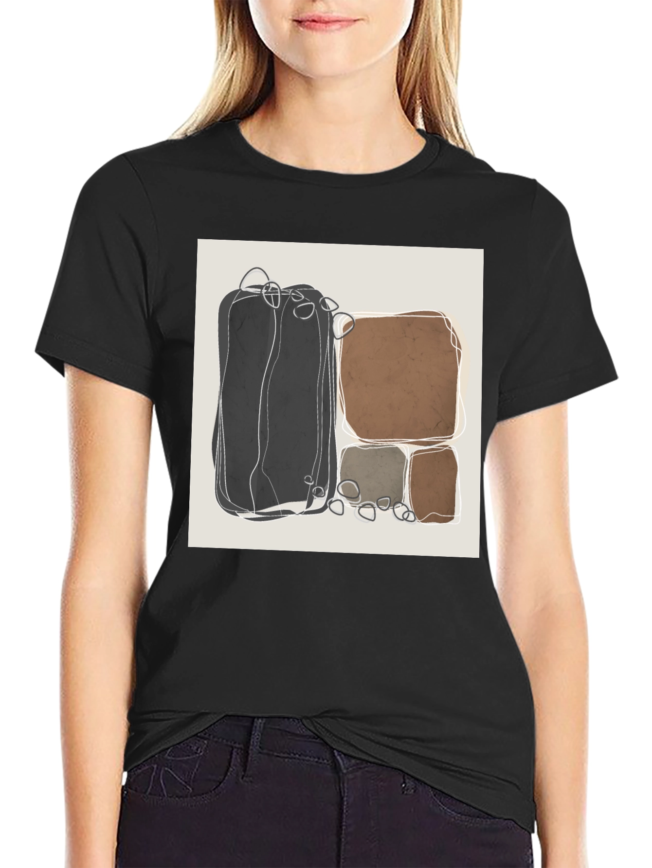 Abstract Stone T-Shirt - Modern Art Tee