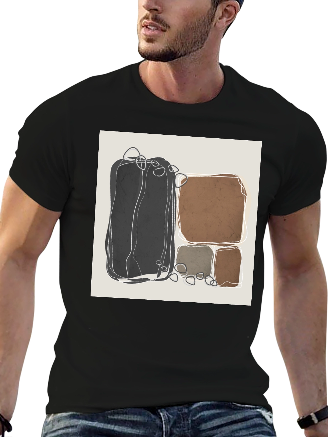 Abstract Stone T-Shirt - Modern Art Tee