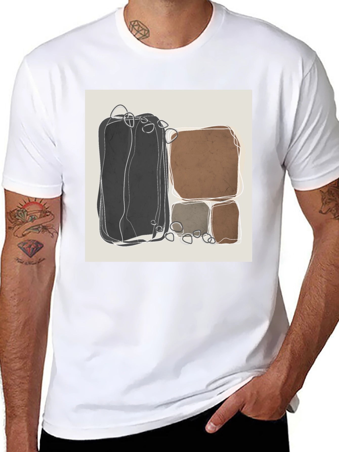 Abstract Stone T-Shirt - Modern Art Tee