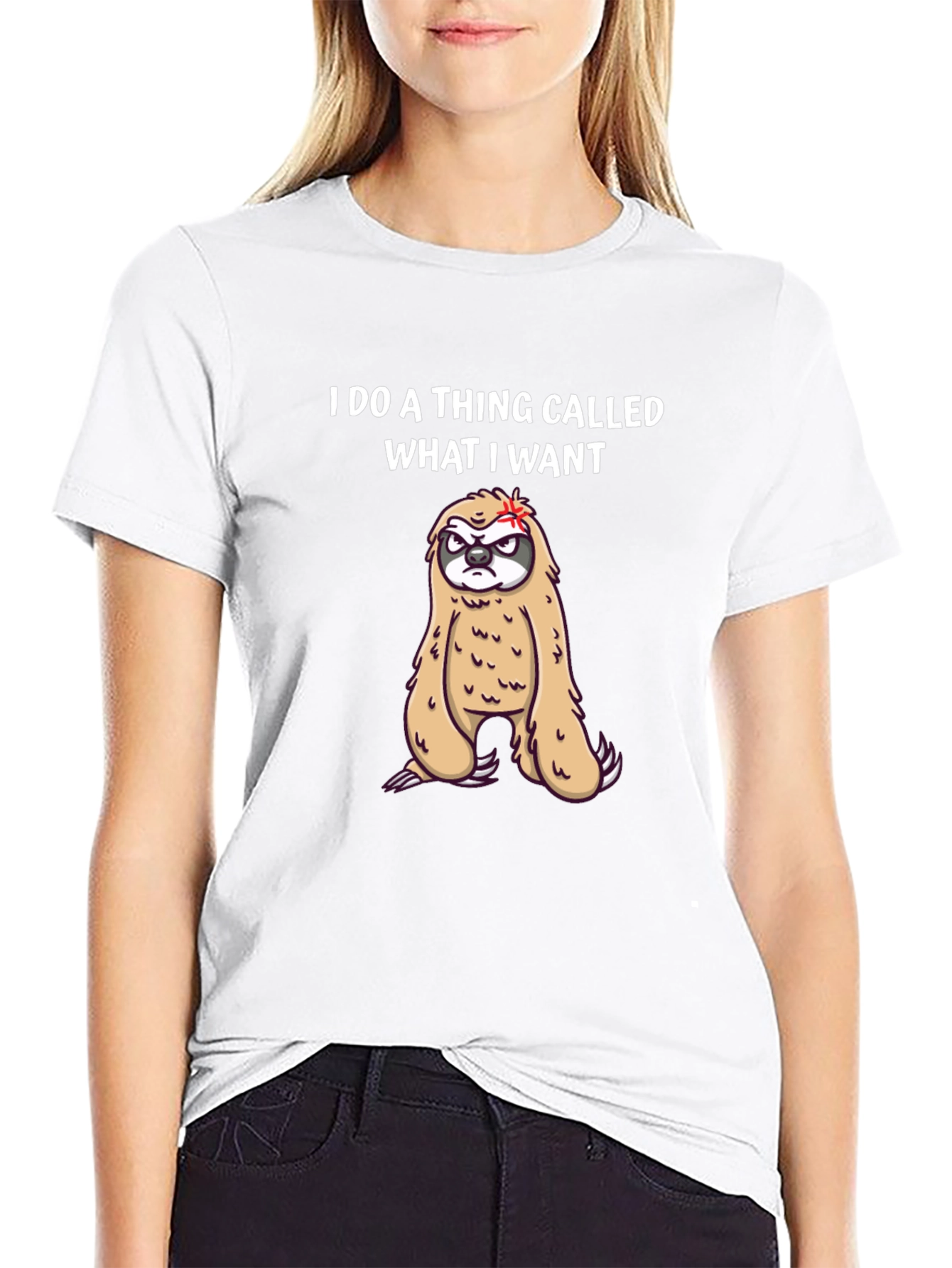 I Do What I Want Sloth Graphic Tee