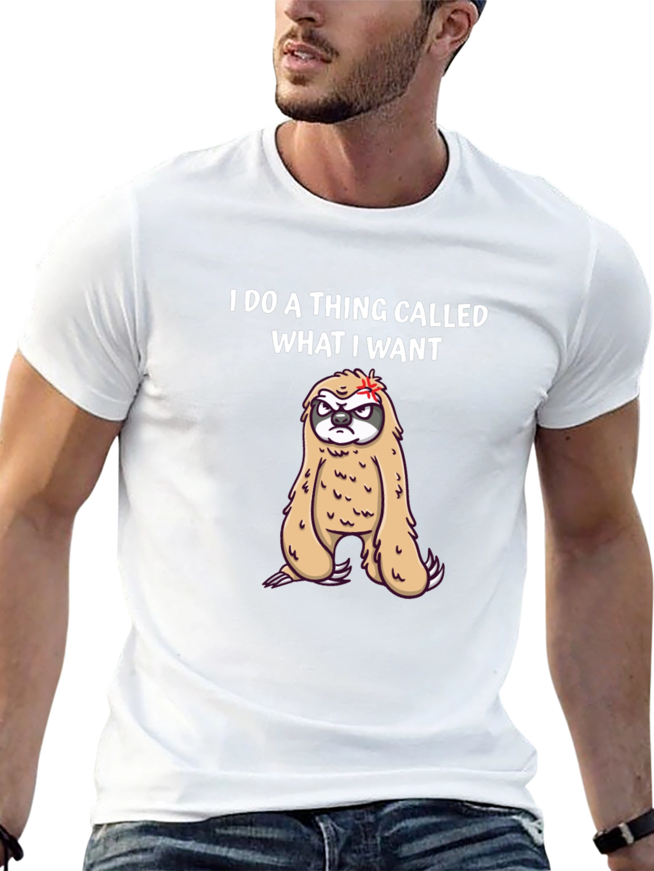 I Do What I Want Sloth Graphic Tee