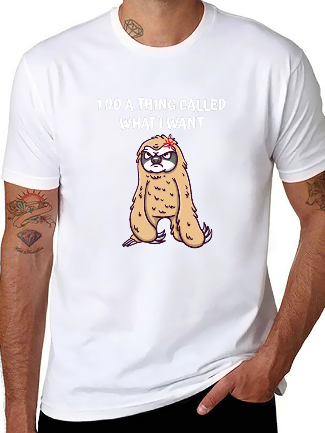 I Do What I Want Sloth Graphic Tee