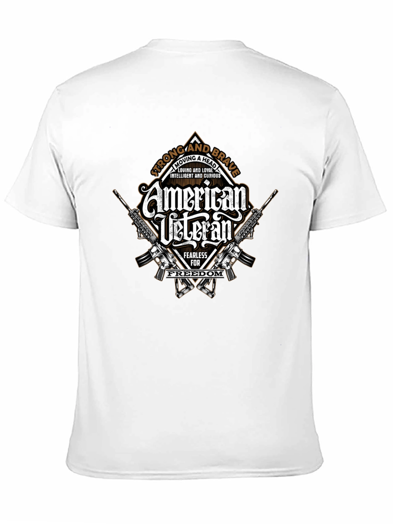 American Veteran Graphic Print T-Shirt
