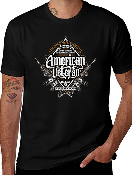 American Veteran Graphic Print T-Shirt