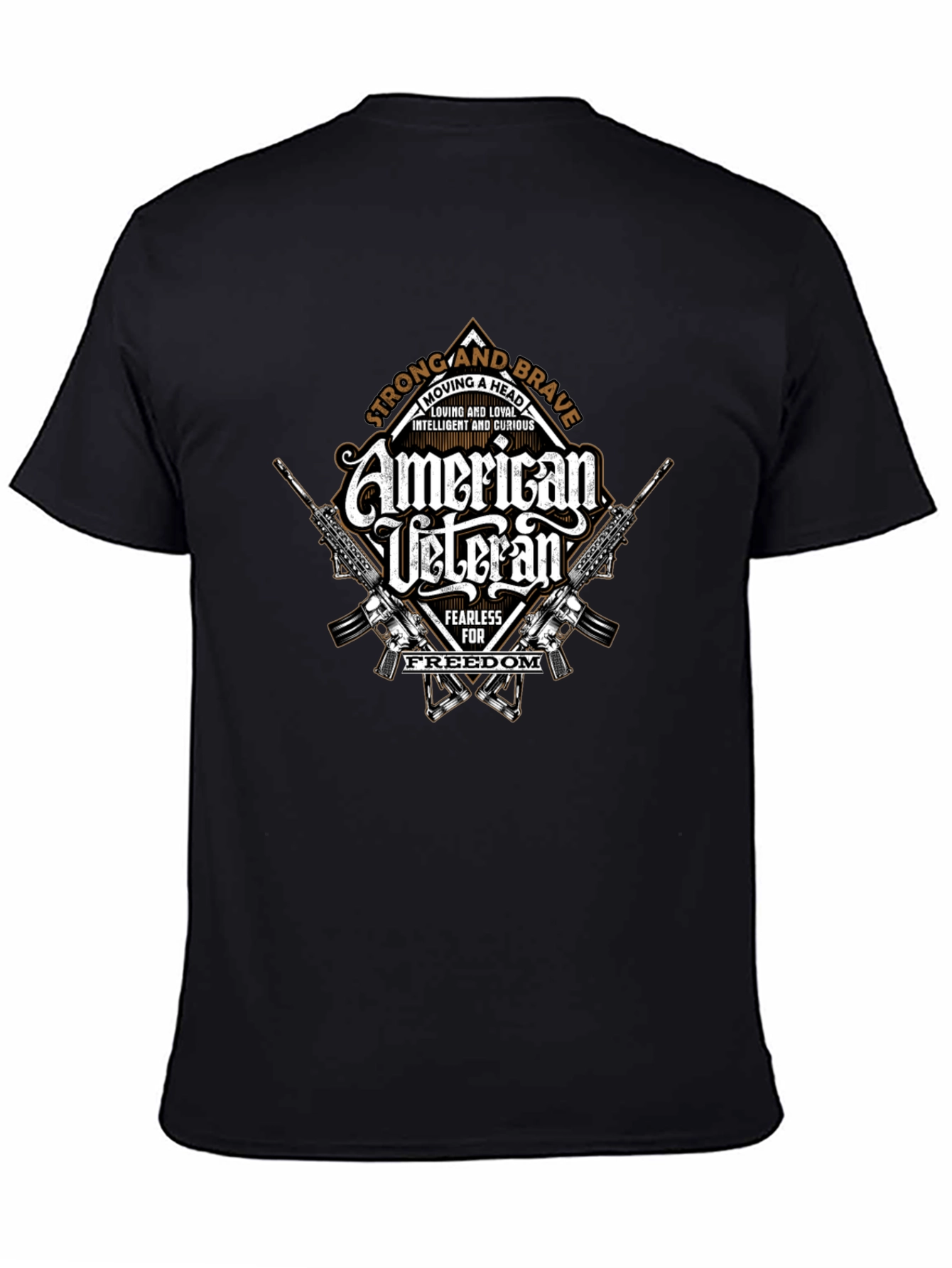American Veteran Graphic Print T-Shirt