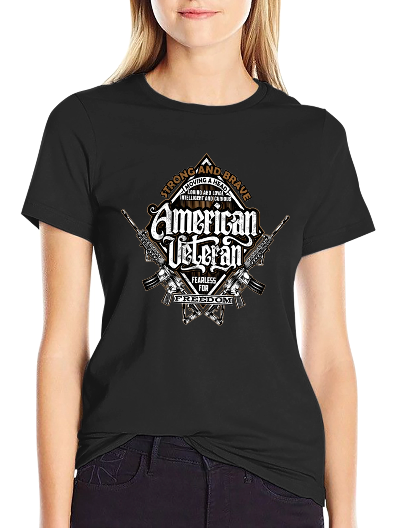 American Veteran Graphic Print T-Shirt