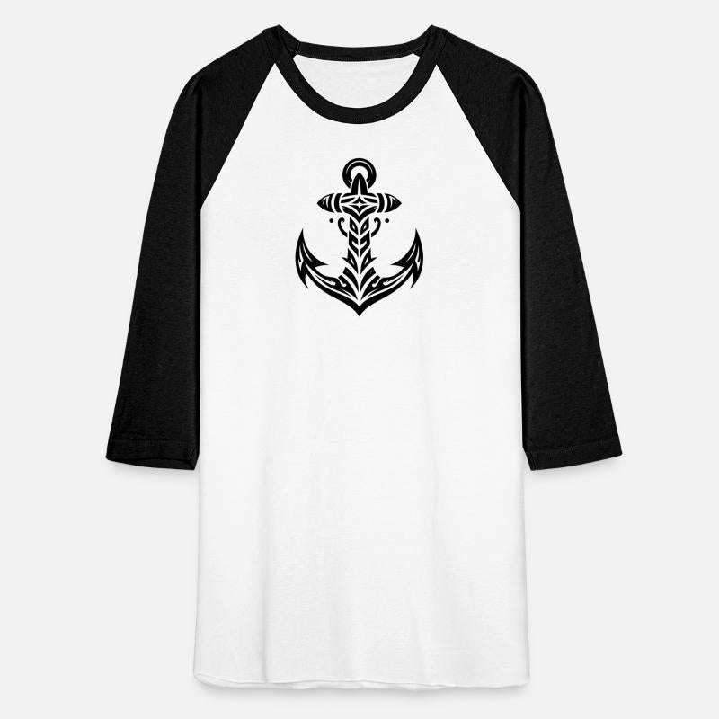 Old Anchor With Tribal Tattoo Style