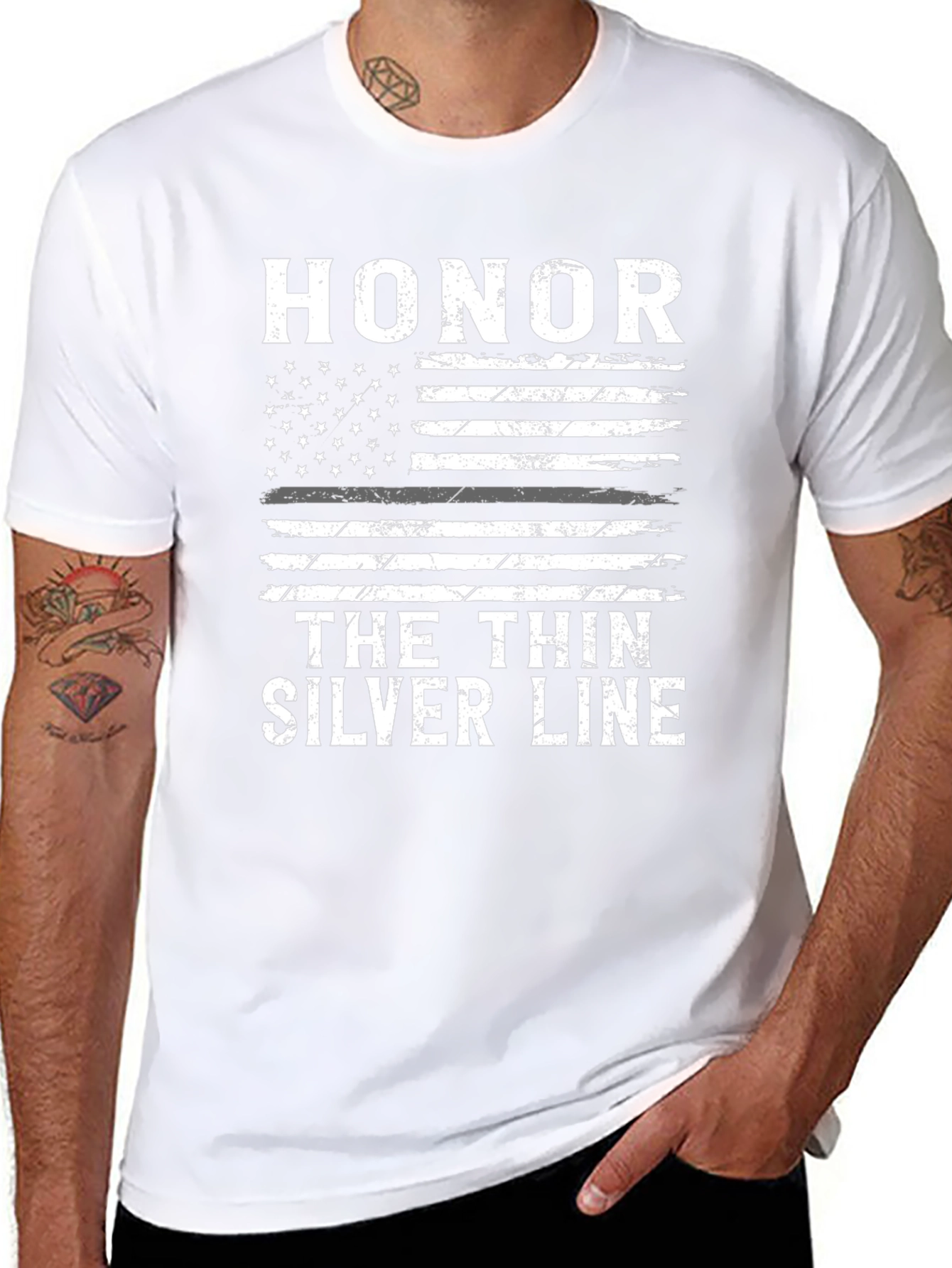 Honor the Thin Silver Line T-Shirt