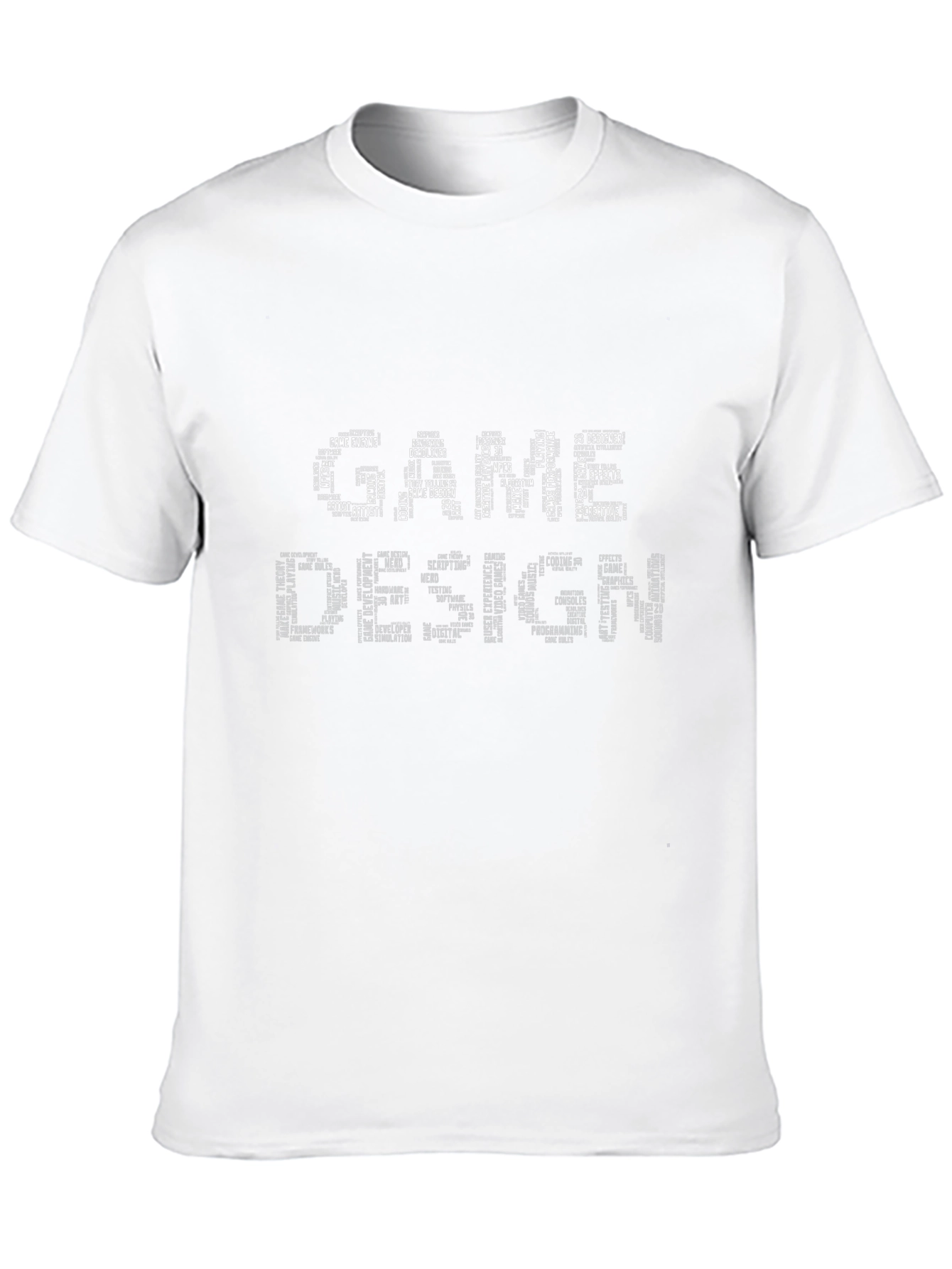 Game Design Word Art Black T-Shirt