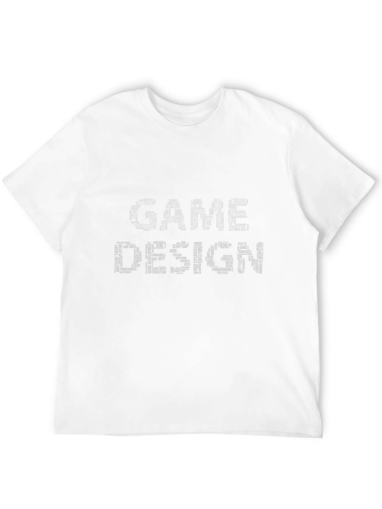Game Design Word Art Black T-Shirt