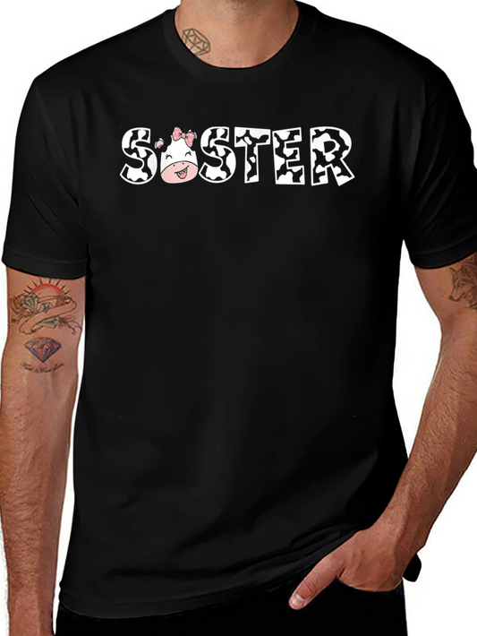 Cow Print Sister T-Shirt