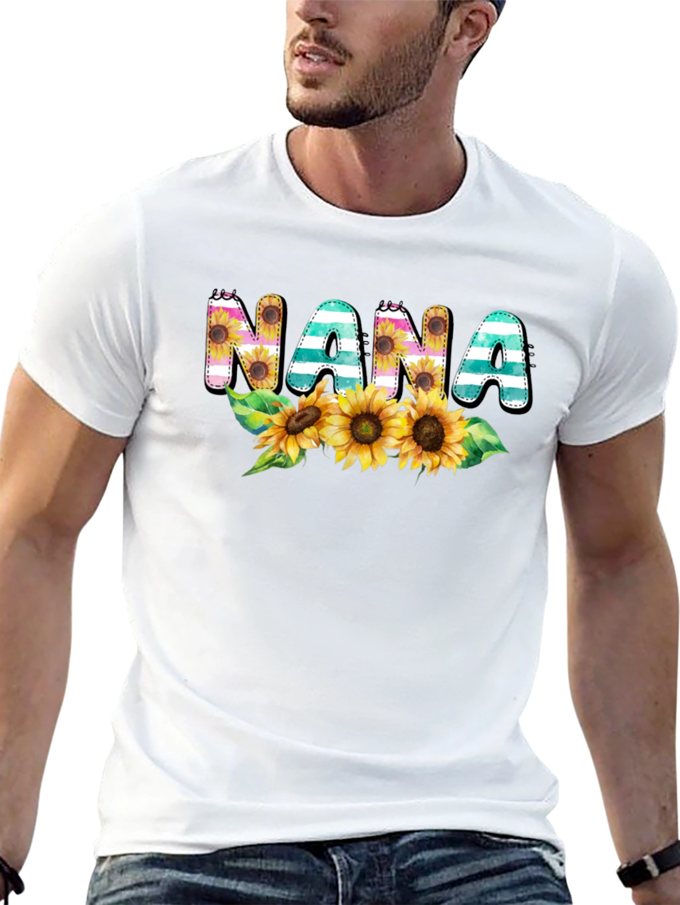 Nana Sunflower Graphic Tee - Cute Grandma Shirt
