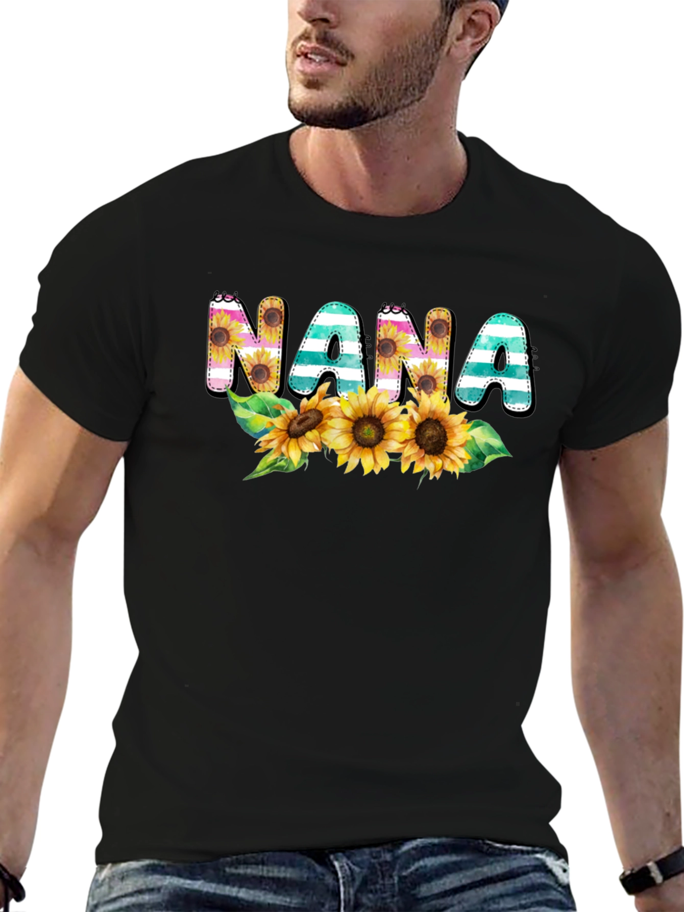 Nana Sunflower Graphic Tee - Cute Grandma Shirt