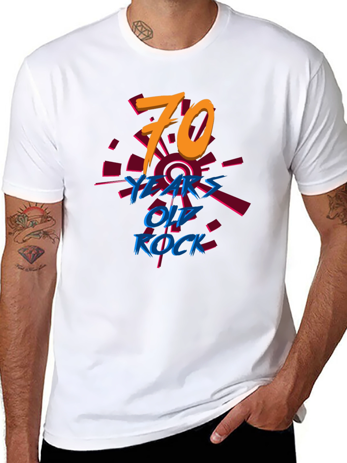 70 Years Old Rock T-Shirt Birthday Tee