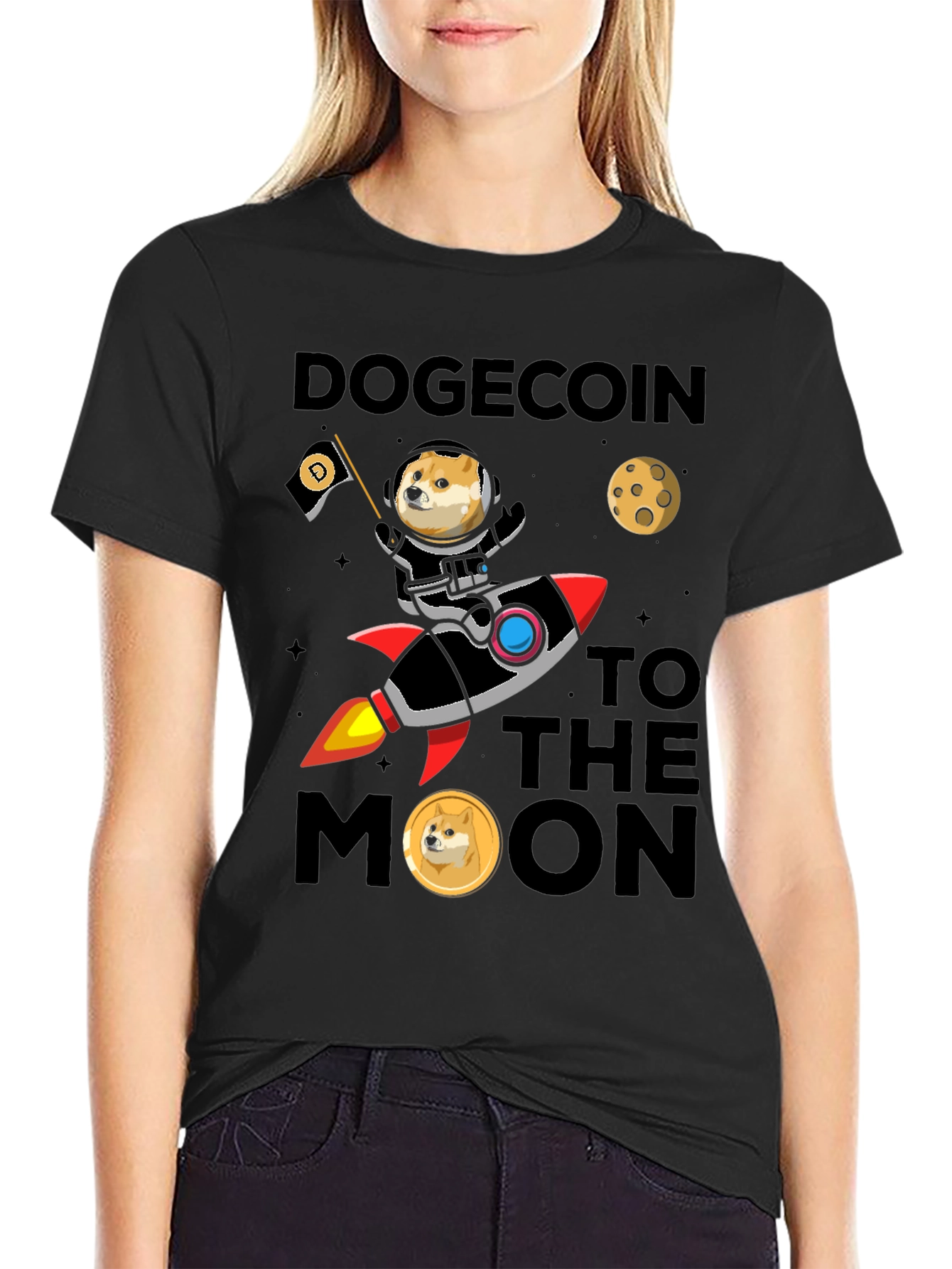 Dogecoin to the Moon T-Shirt
