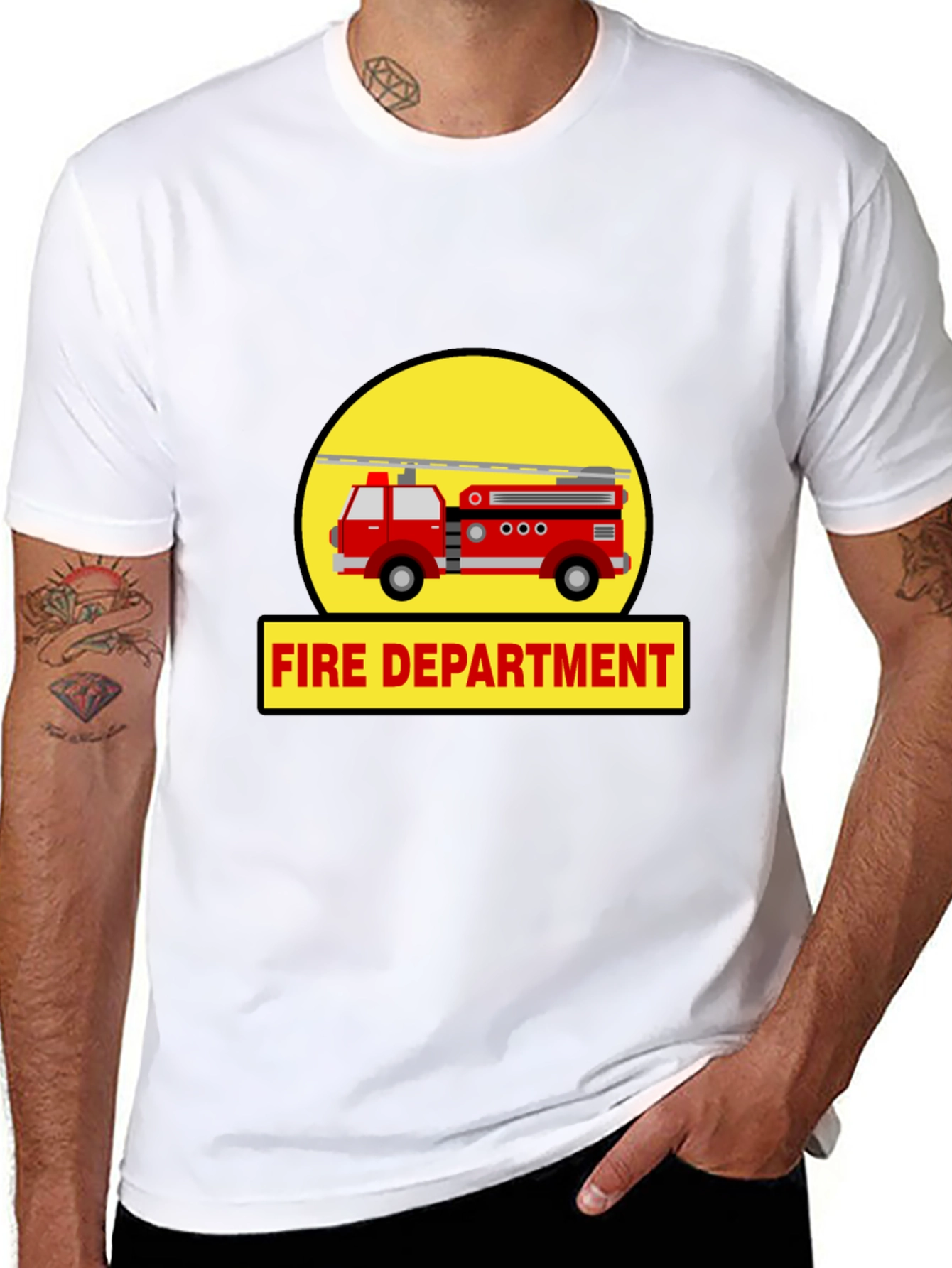 Fire Department Truck Graphic Tee