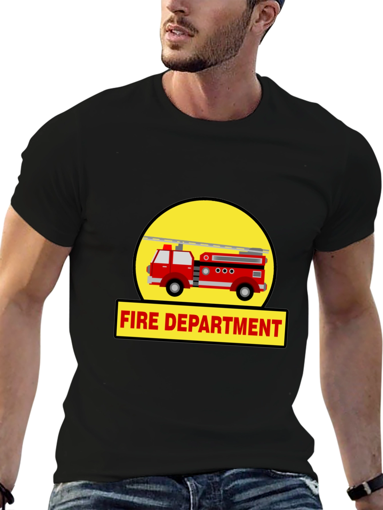 Fire Department Truck Graphic Tee