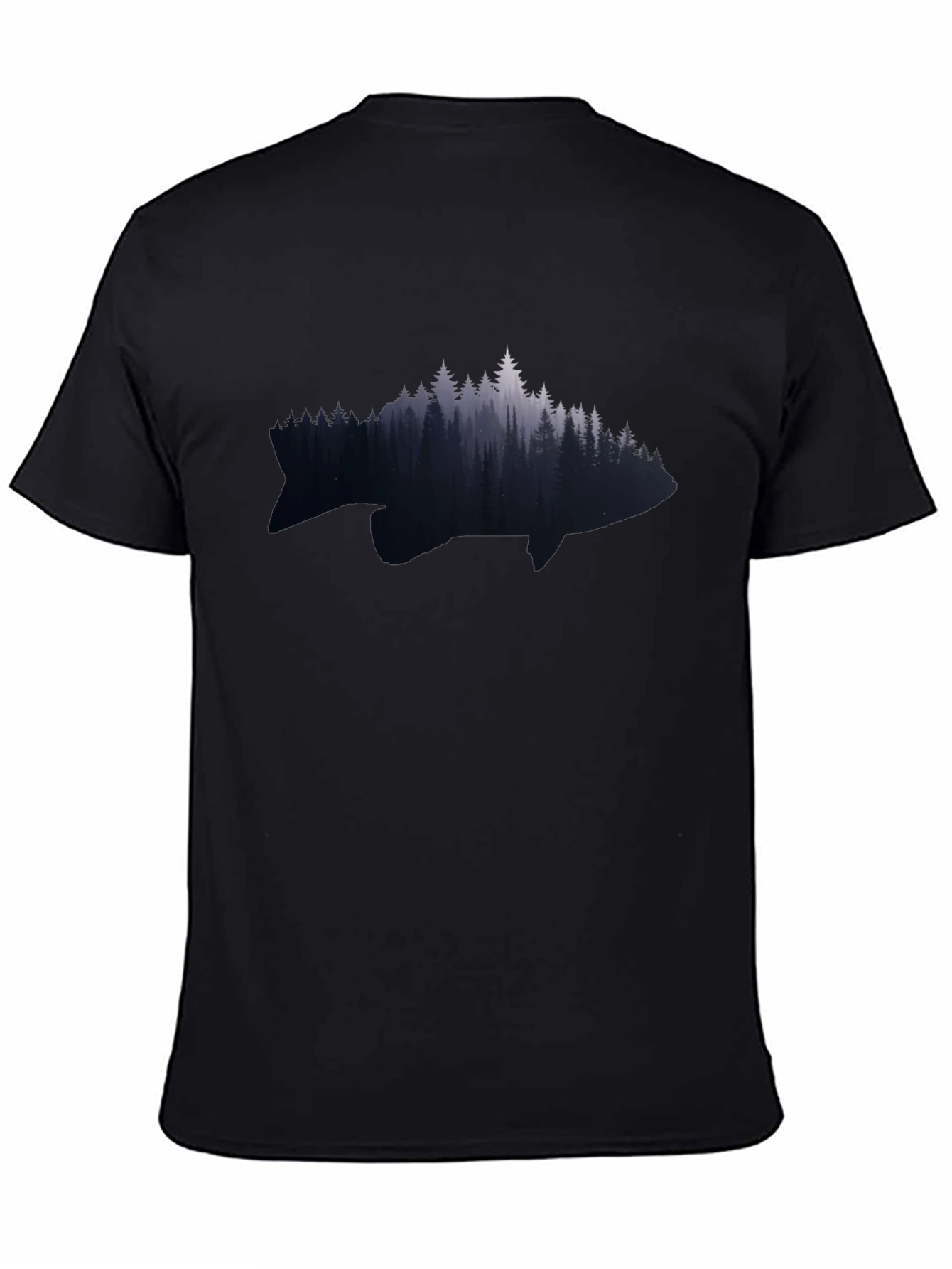 Nature Fish Graphic Tee - Black