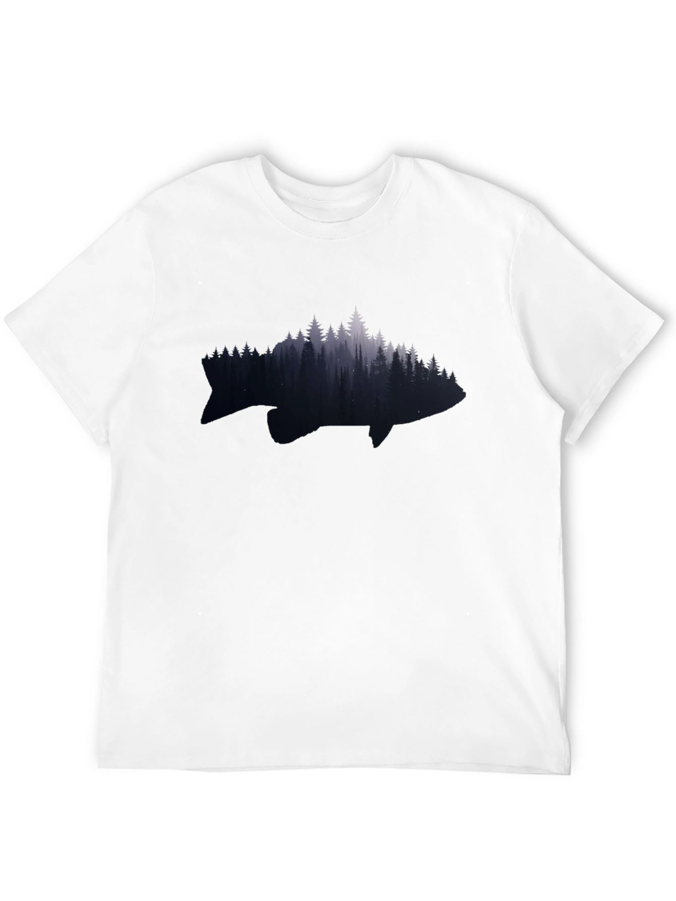 Nature Fish Graphic Tee - Black