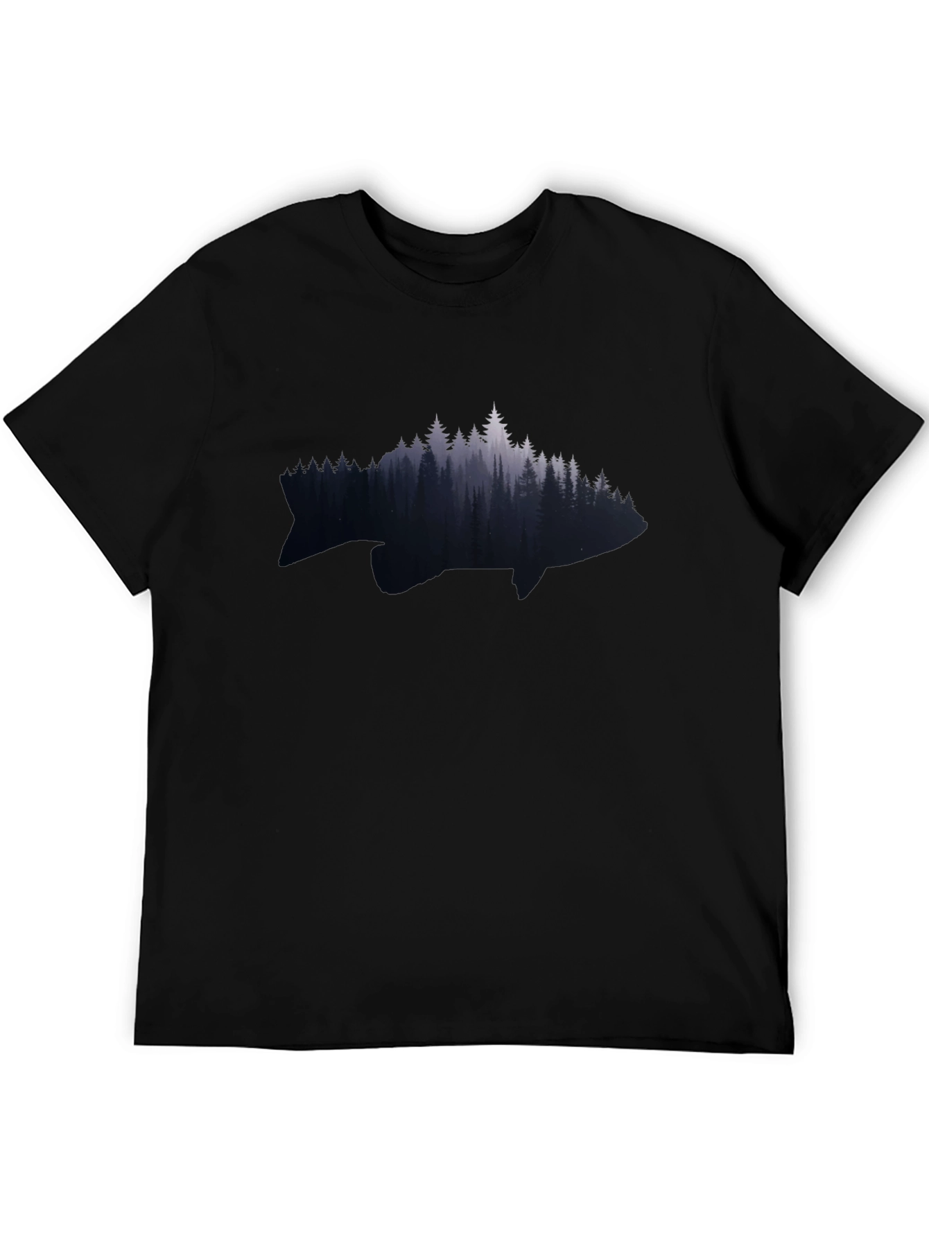 Nature Fish Graphic Tee - Black