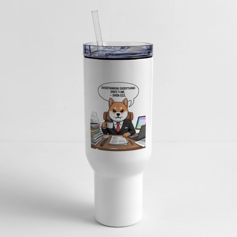 Overthinking Shiba CEO Illustration