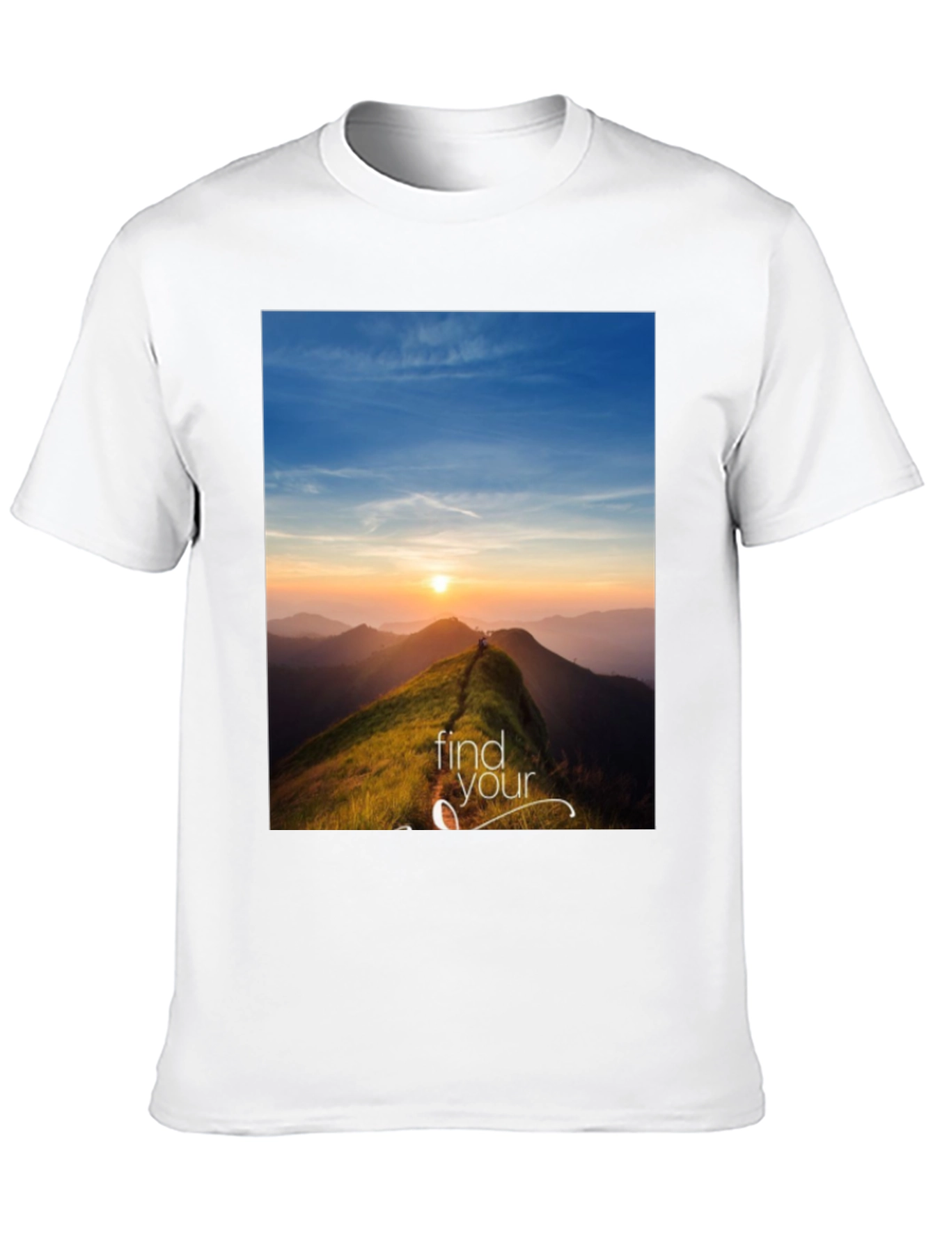 Find Your Path Black Graphic T-Shirt