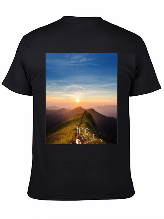 Find Your Path Black Graphic T-Shirt