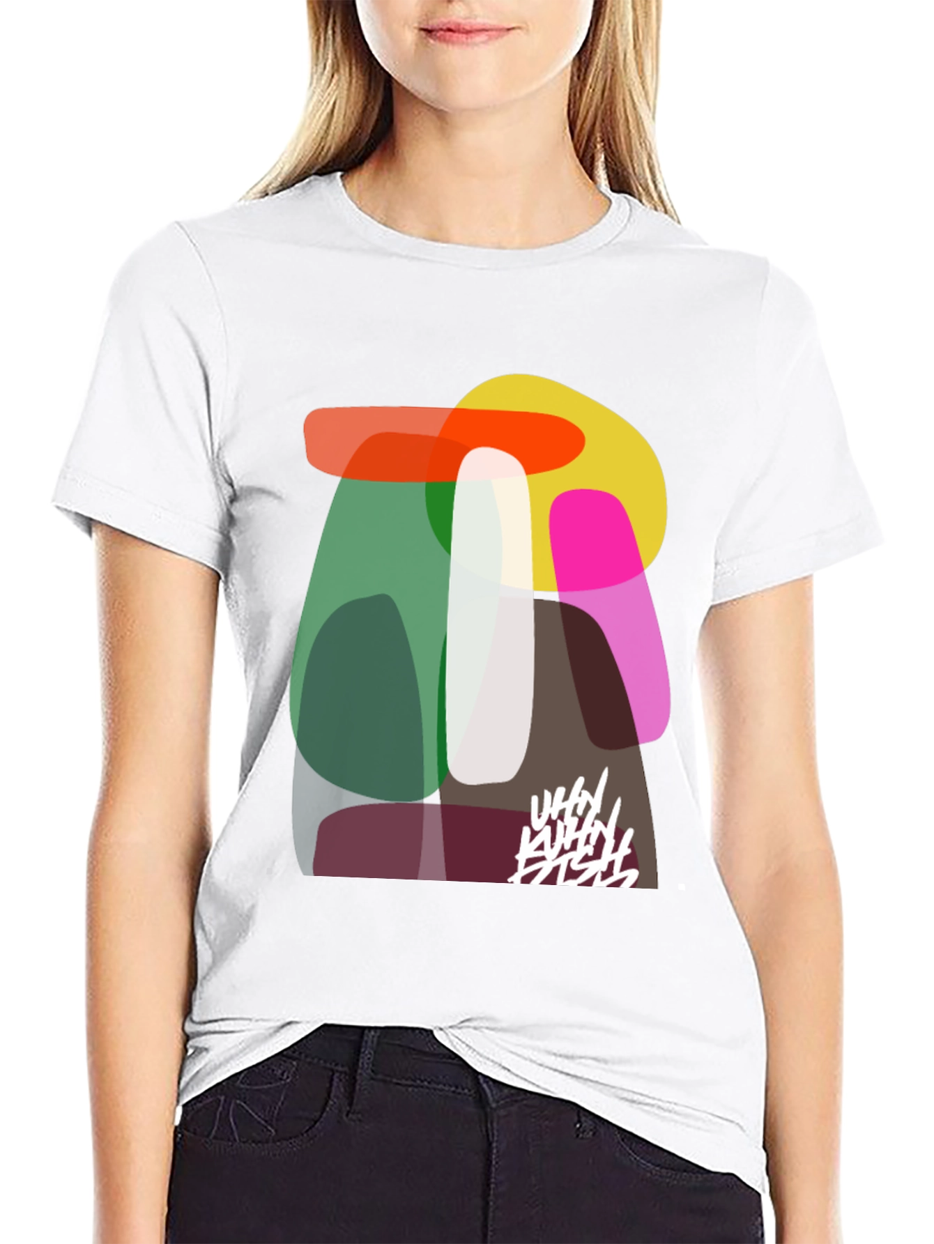 Abstract Graphic Print Tee - Modern Art T-Shirt